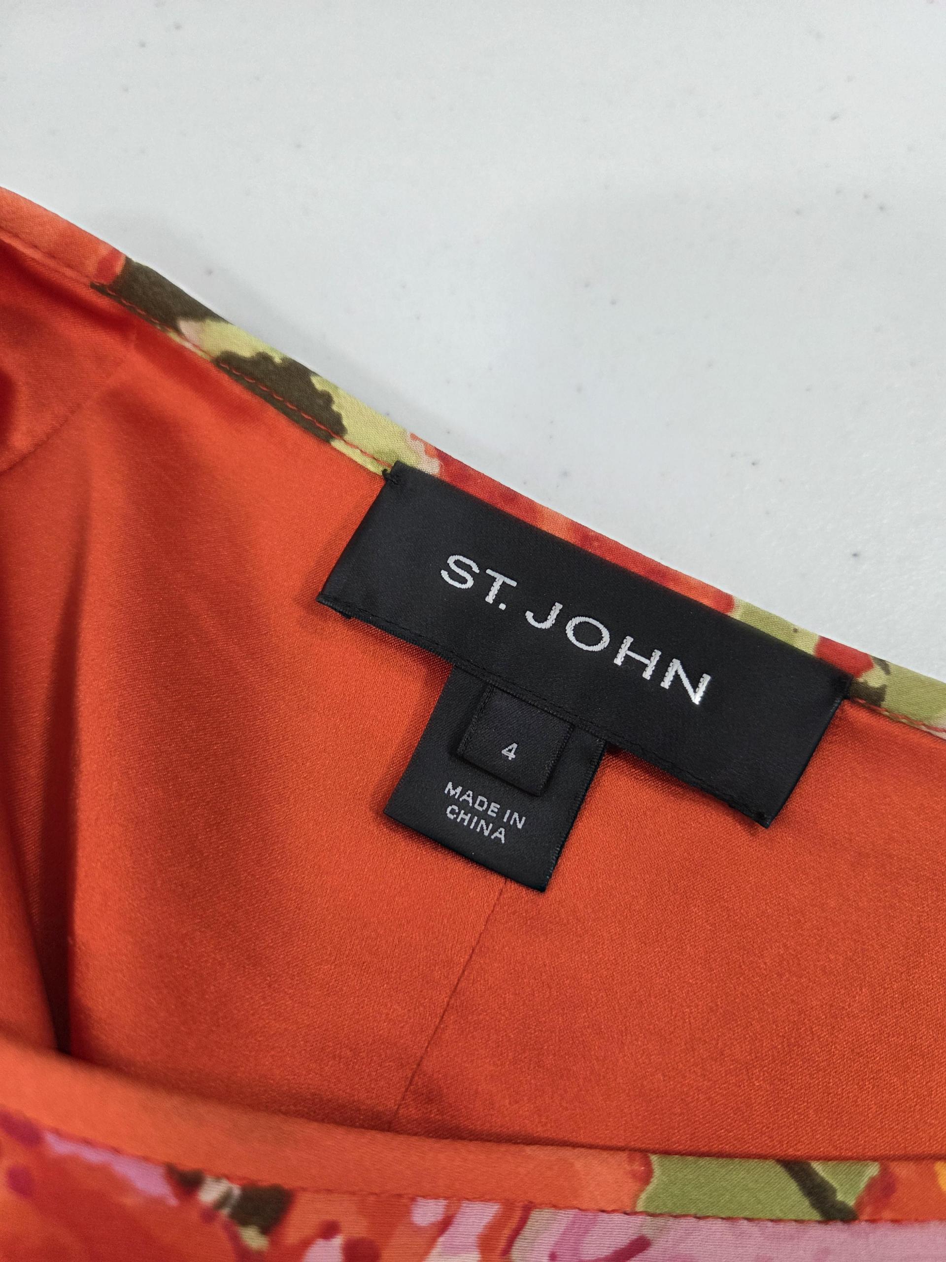신세계정품)) 센존 ST.JOHN 오렌지 플라워 스커트