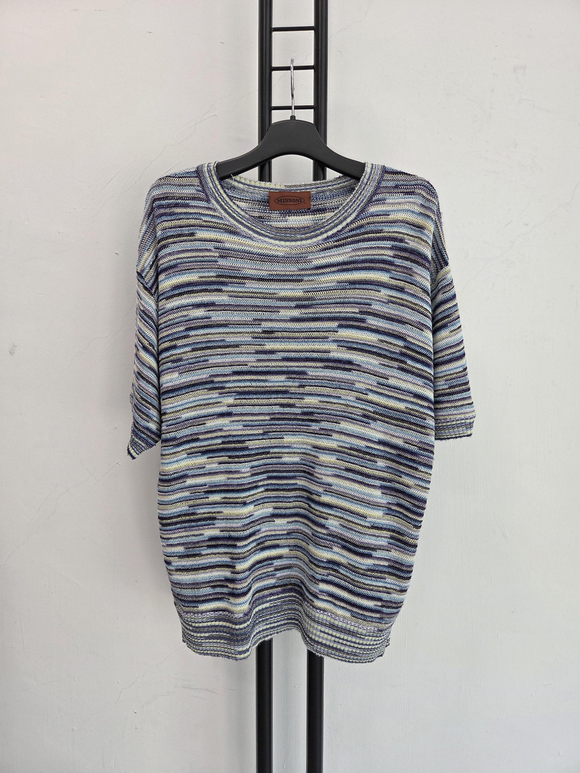 정푼 미쏘니 MISSONI 스트라이프 니트