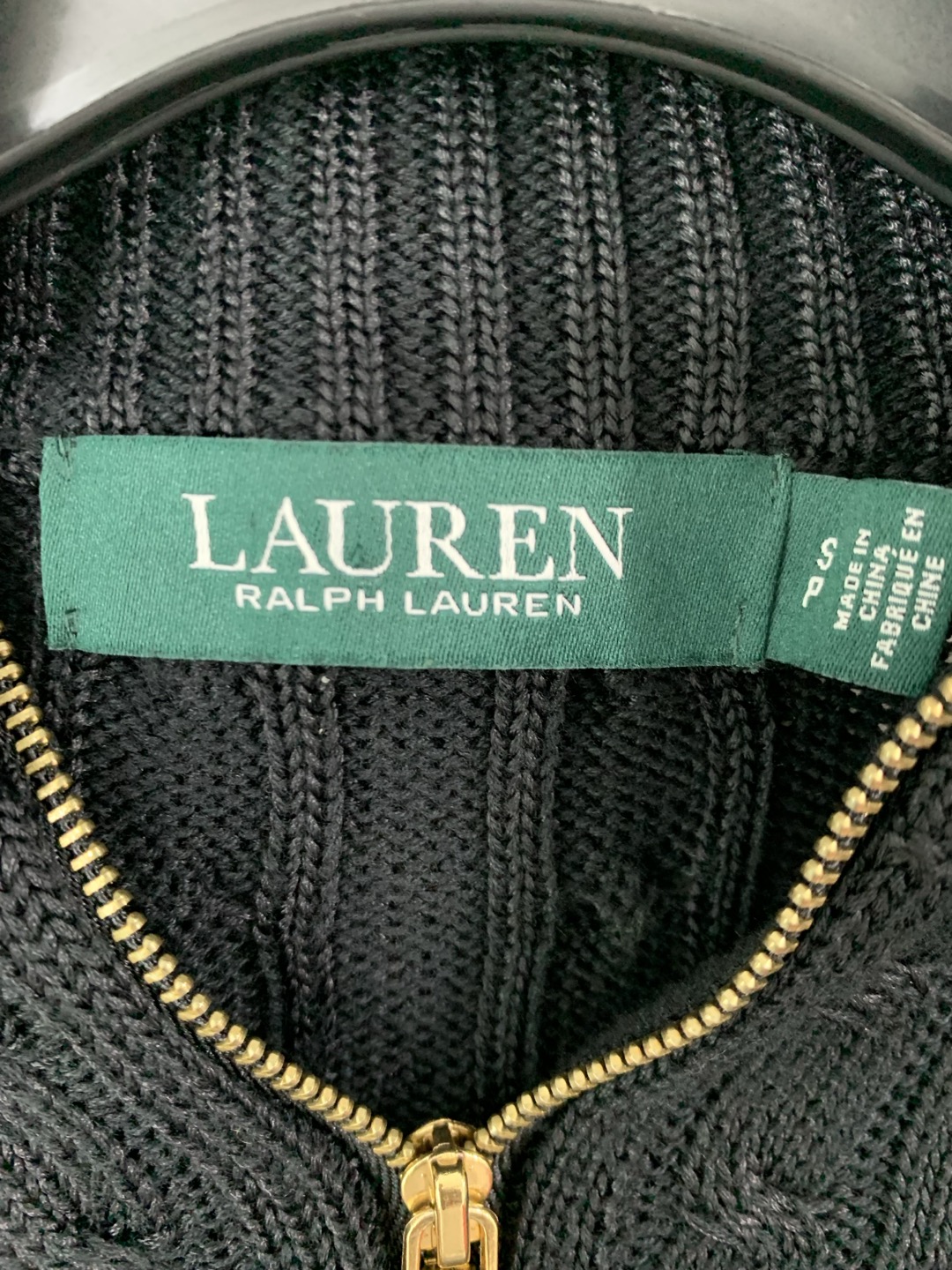 정품 로렌 랄프로렌 LAUREN RALPH LAUR 케이블 니트 집업