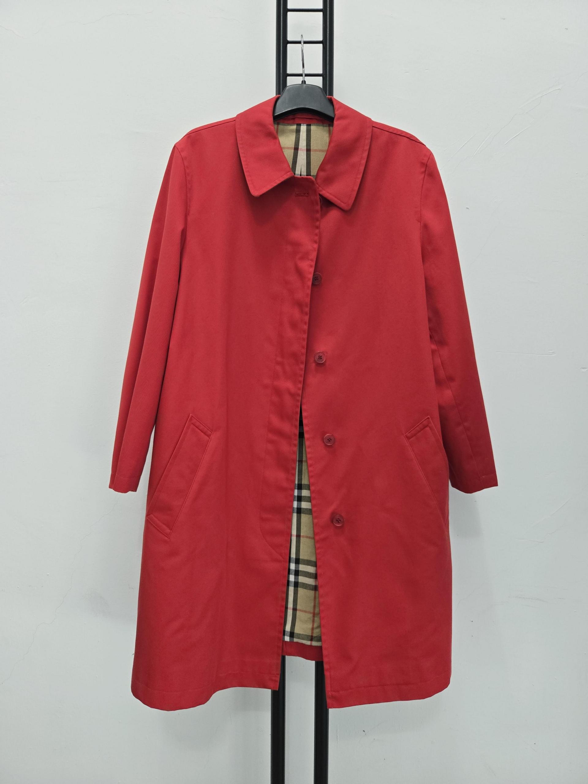 정품 버버리 BURBERRY 레드 트렌치 코트