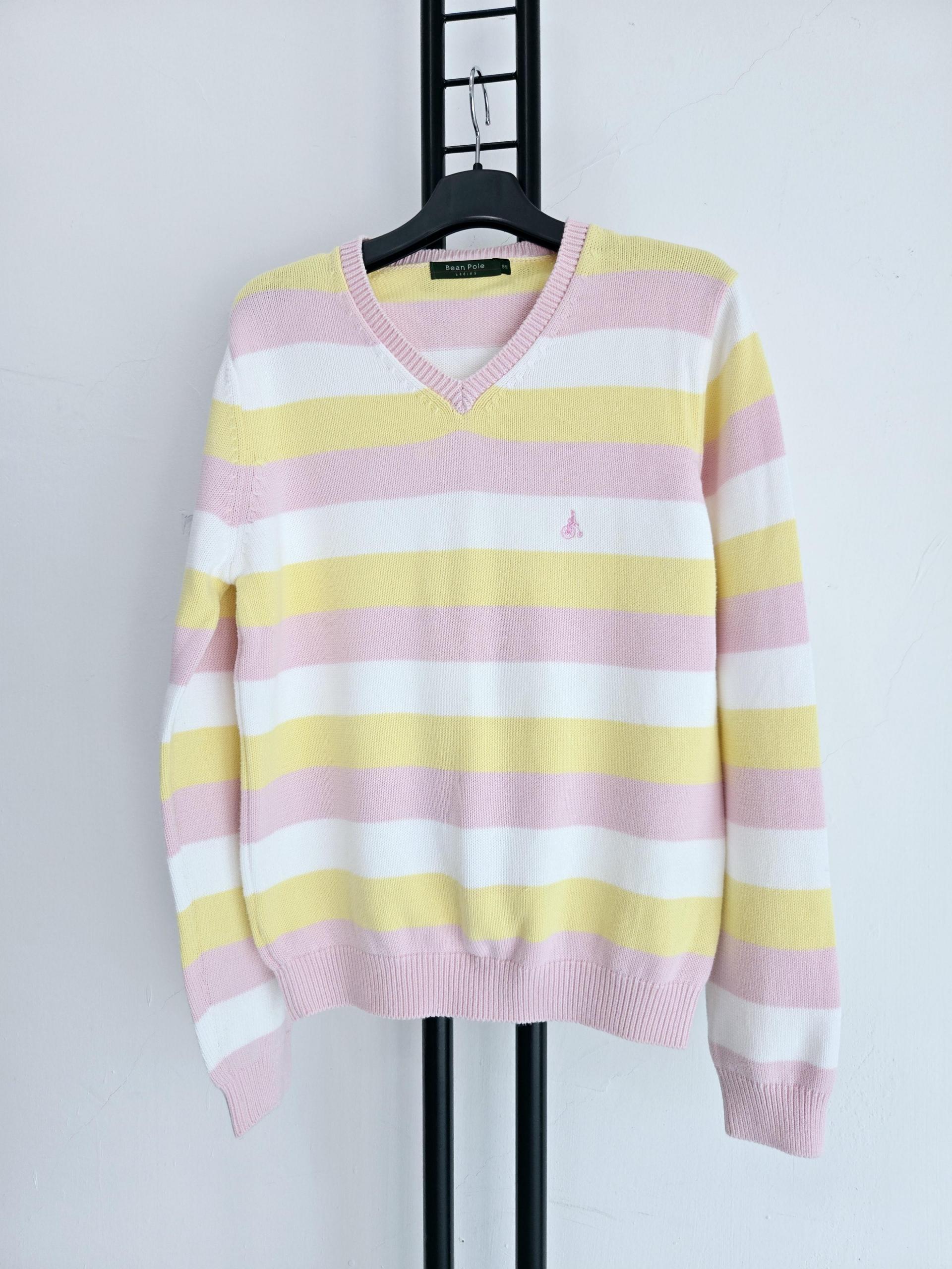 정품 빈폴 BEANPOLE 스트라이프 니트
