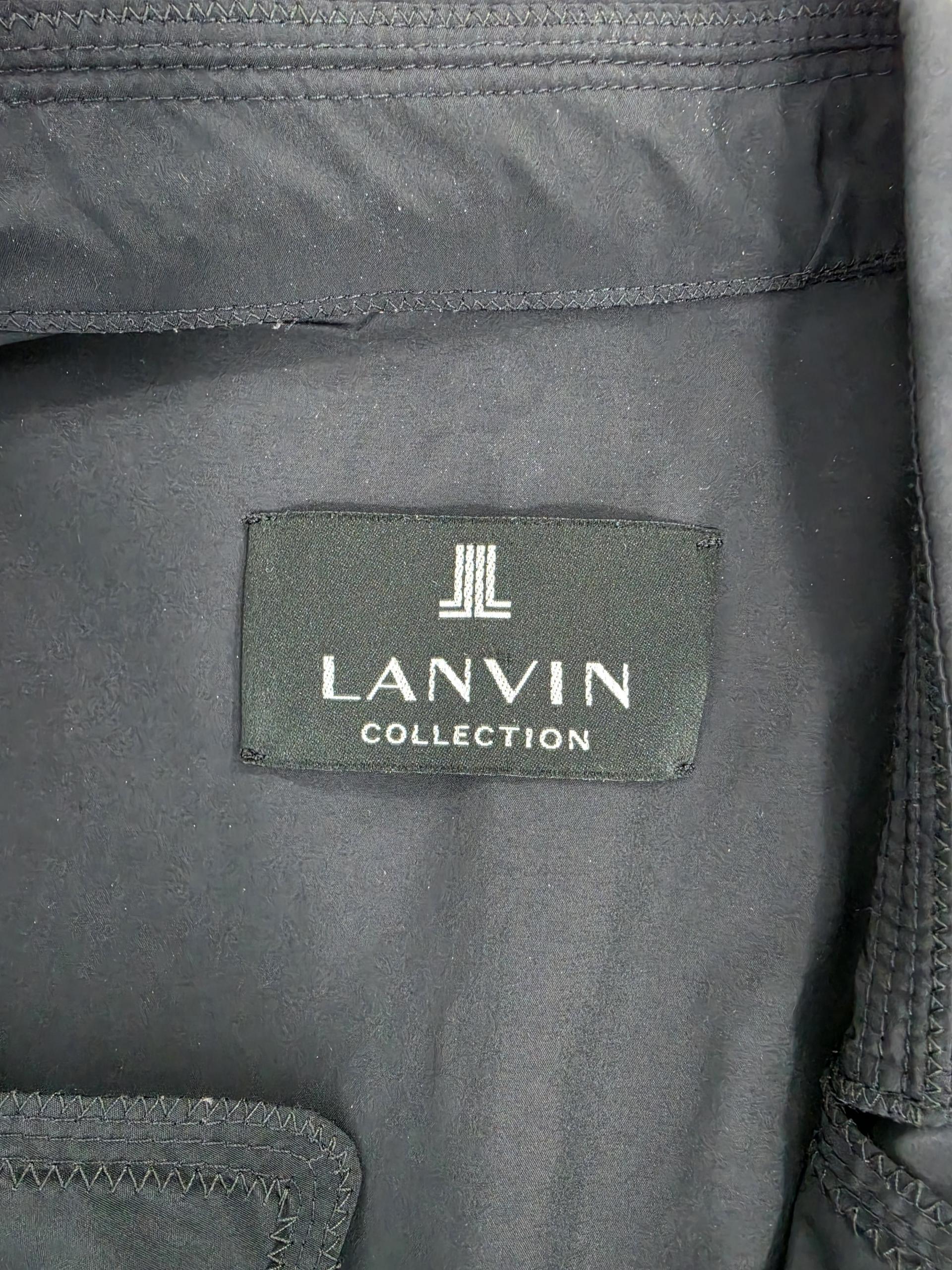 정품 랑방 LANVIN 블랙 트렌치코트