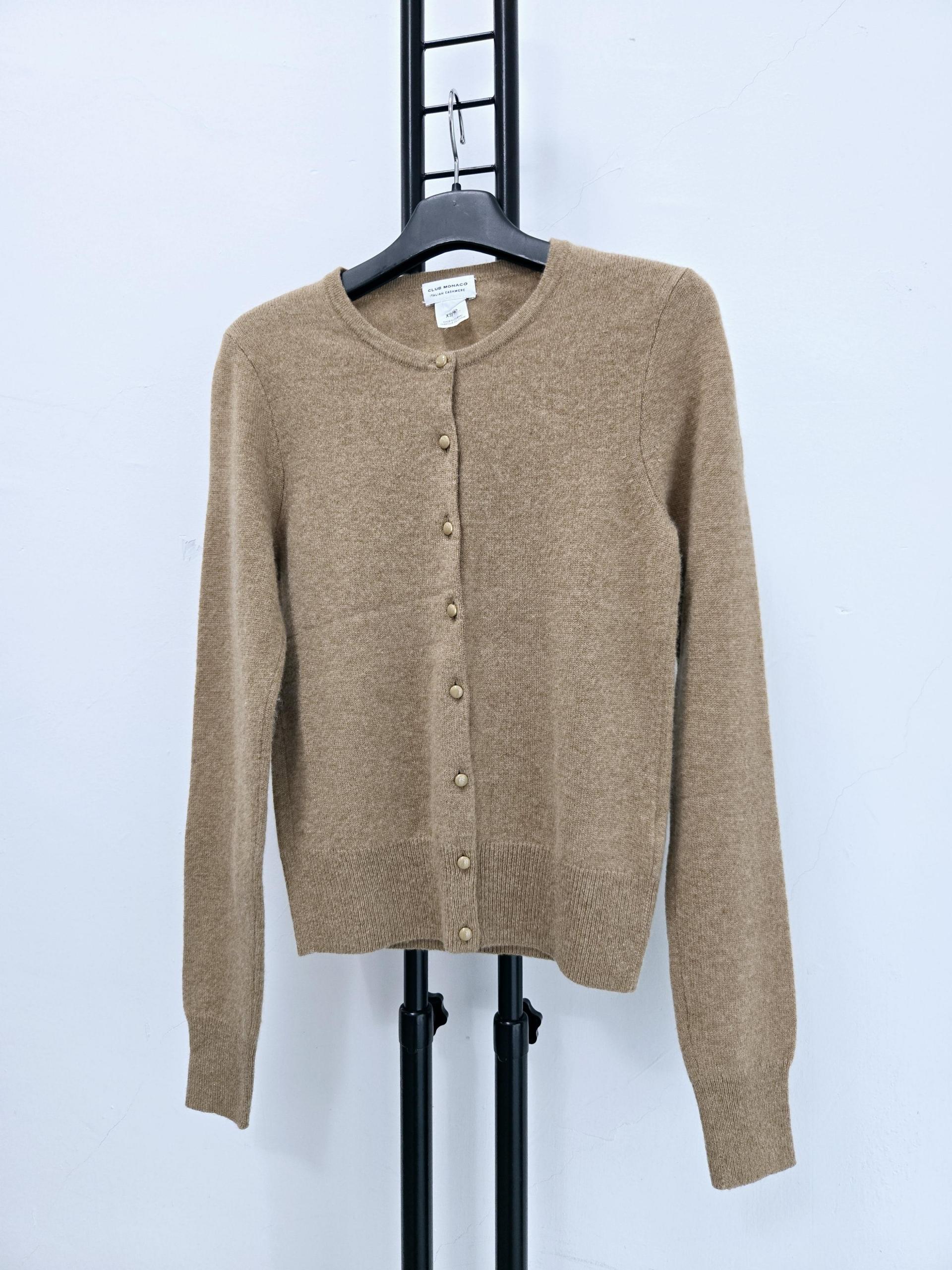 정품 클럽 모나코 CLUB MONACO 캐시미어 가디건 브라운