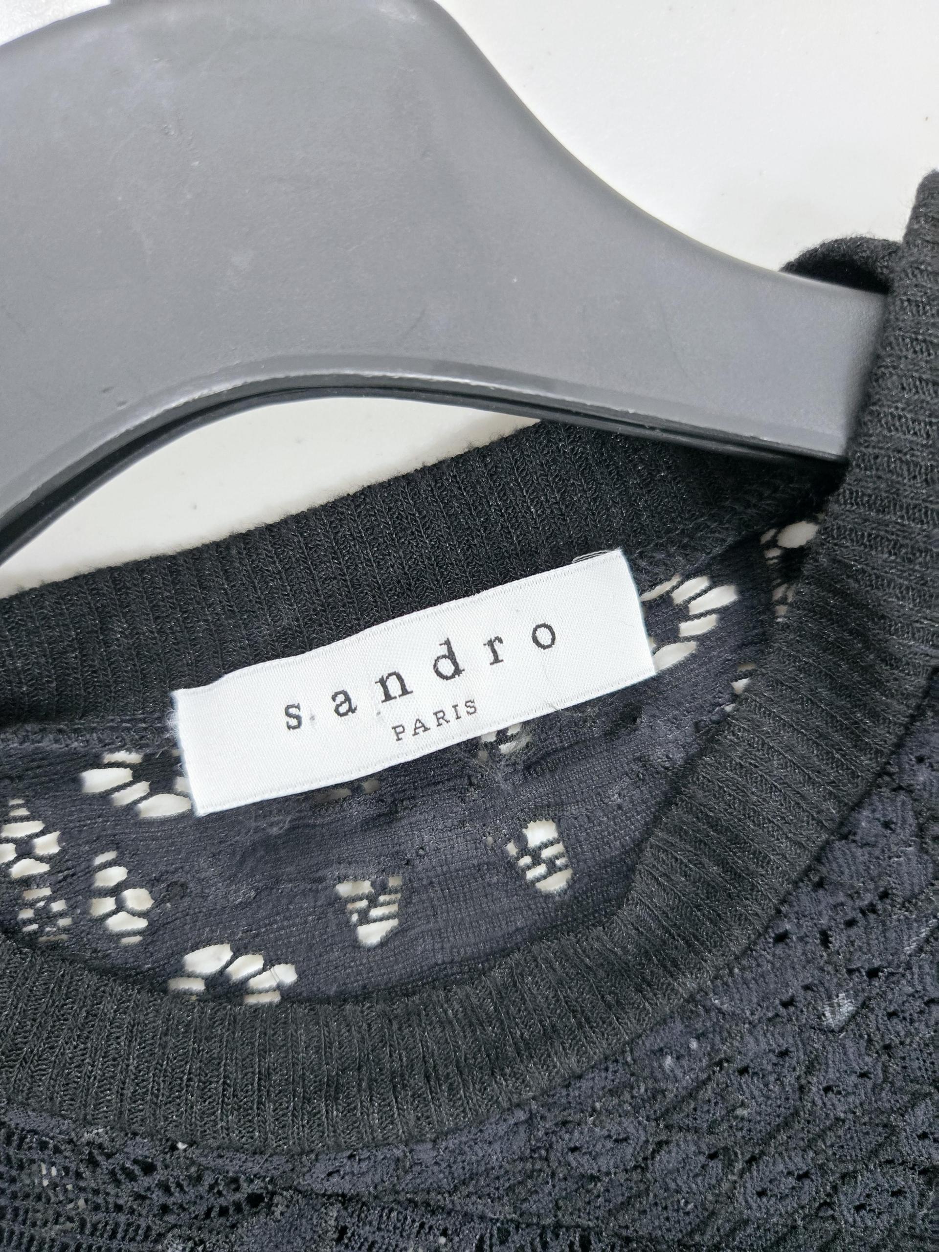 정품 산드로 SANDRO 자수패턴블라우스