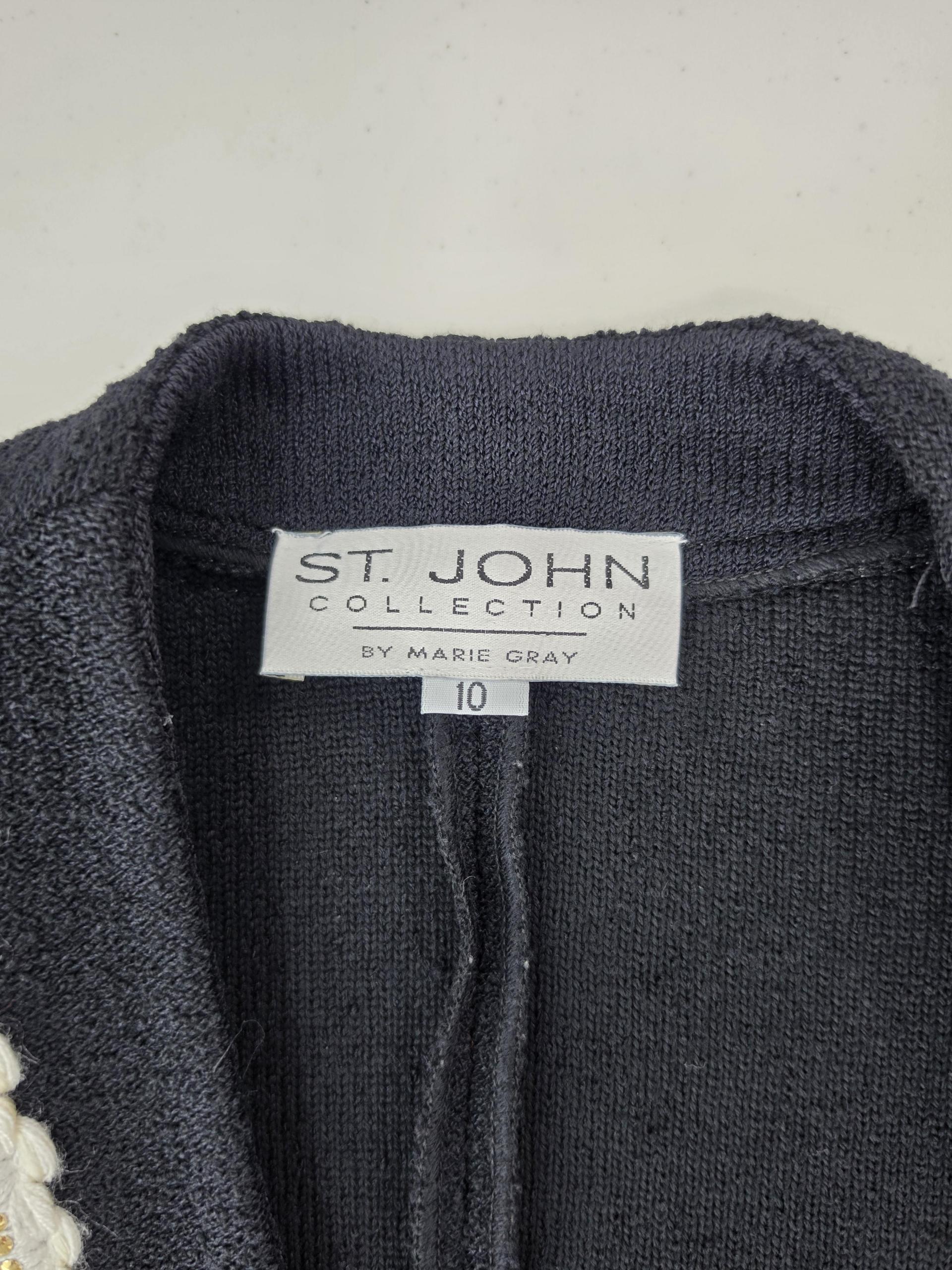 정품 센존 컬렉션 마이그래이 ST. JOHN 블랙 숄 가디건
