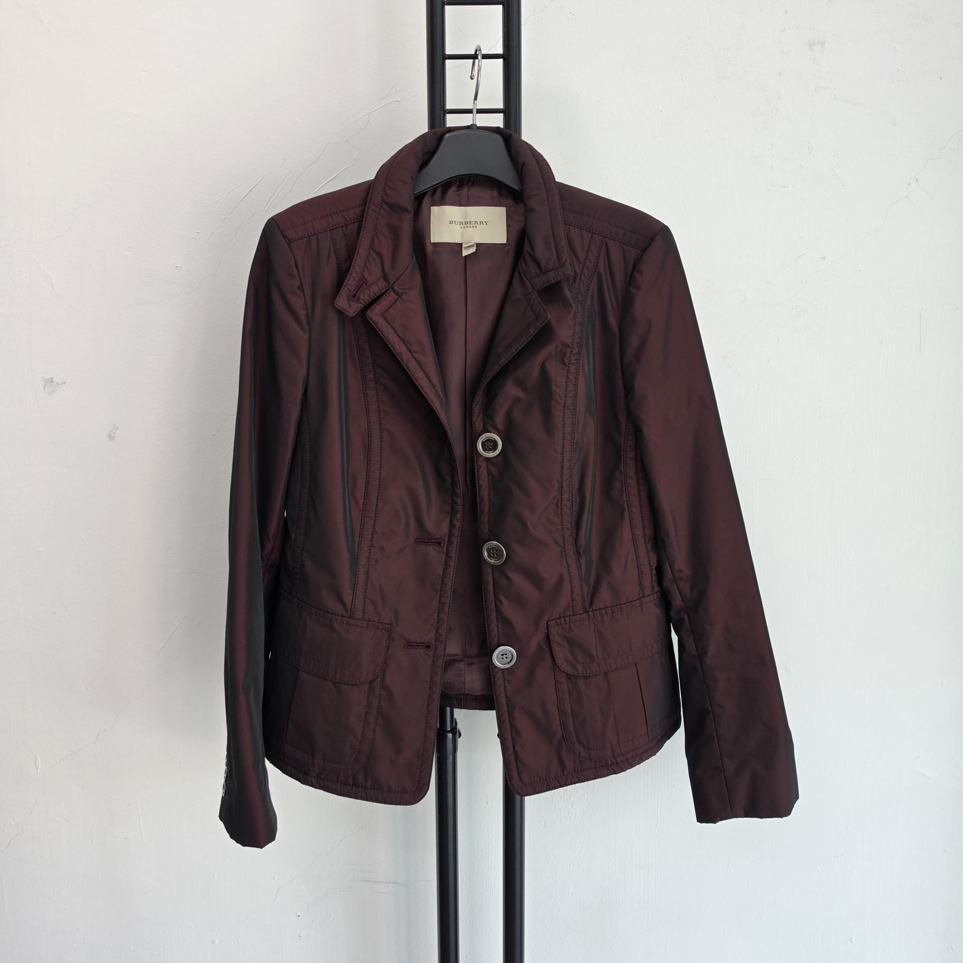 정품 버버리 BURBERRY 여성 자켓 버건디