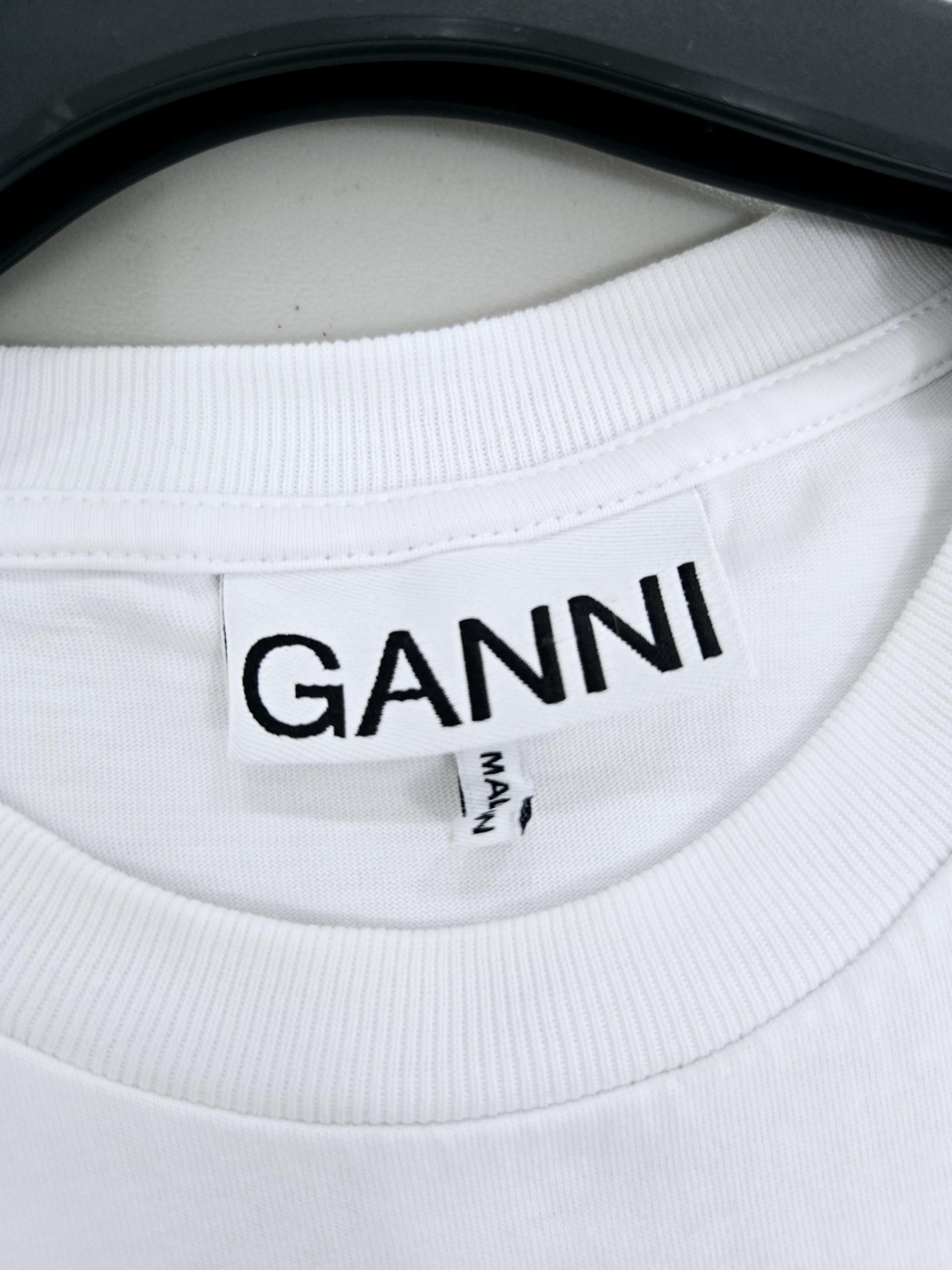 정품 가니 GANNI 고양이 프린트 티셔츠
