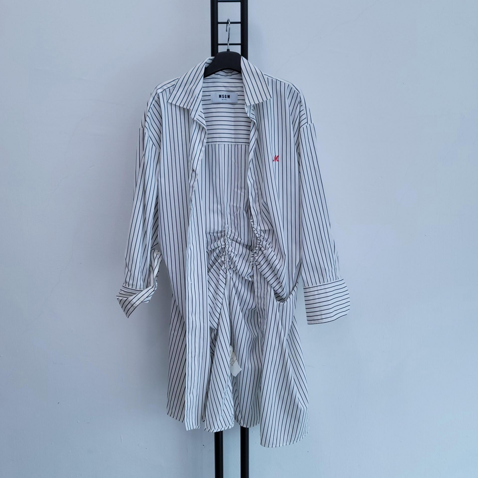 정품 엠에스쥐엠 MSGM 스트라이프 셔츠 원피스