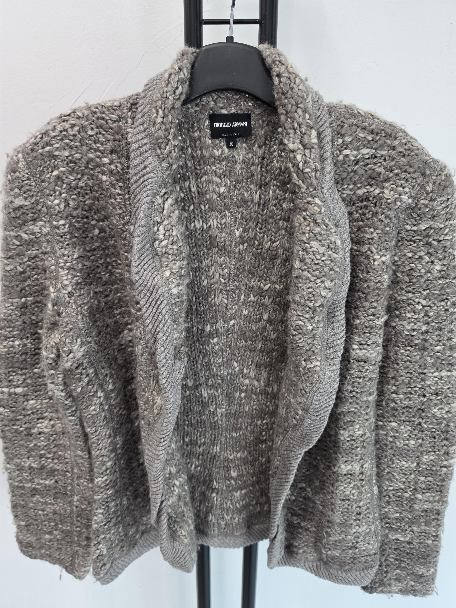 정품 아르마니 컬렉션 ARMANI 체크 자켓 브라운