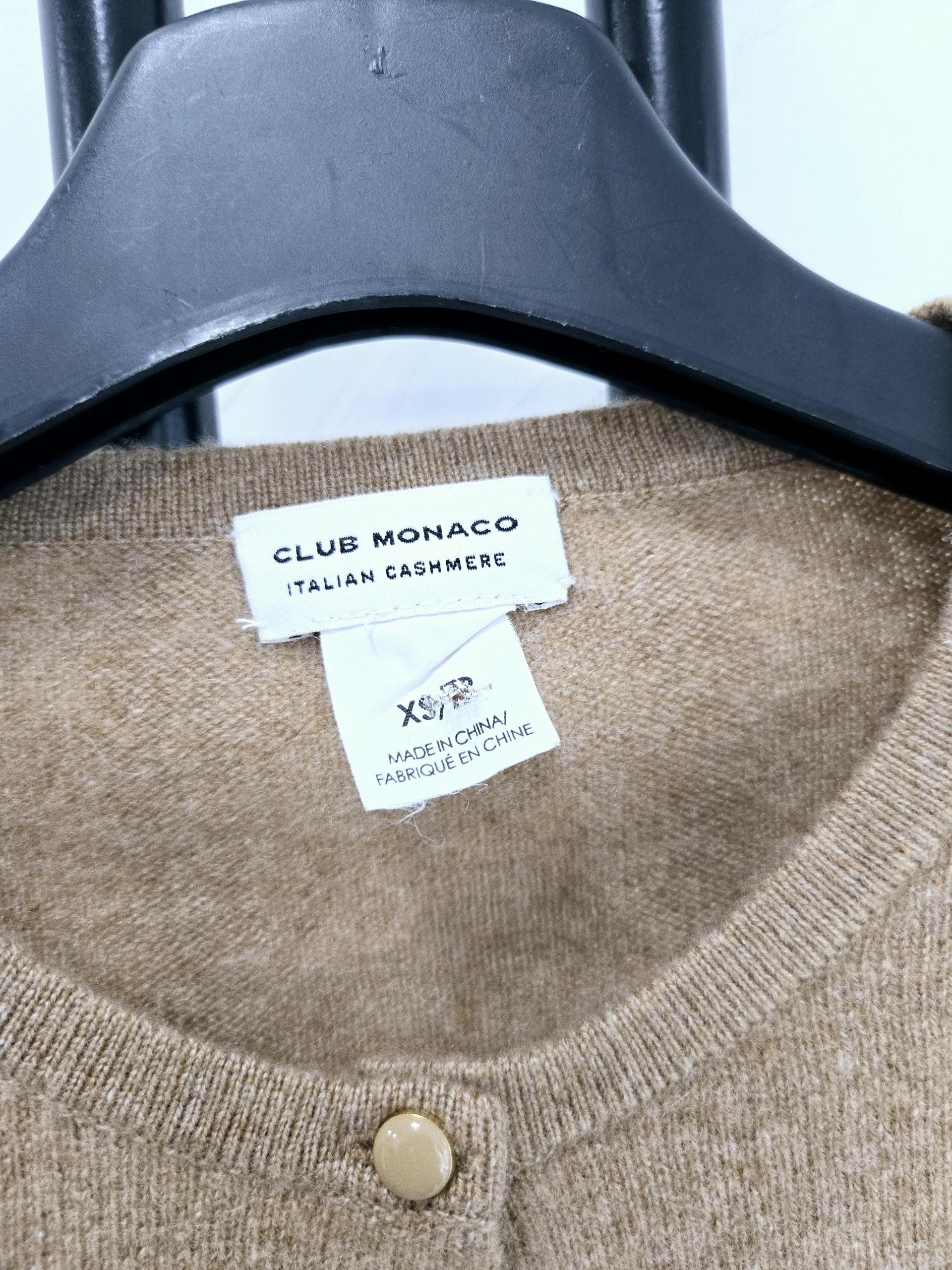 정품 클럽 모나코 CLUB MONACO 캐시미어 가디건 브라운