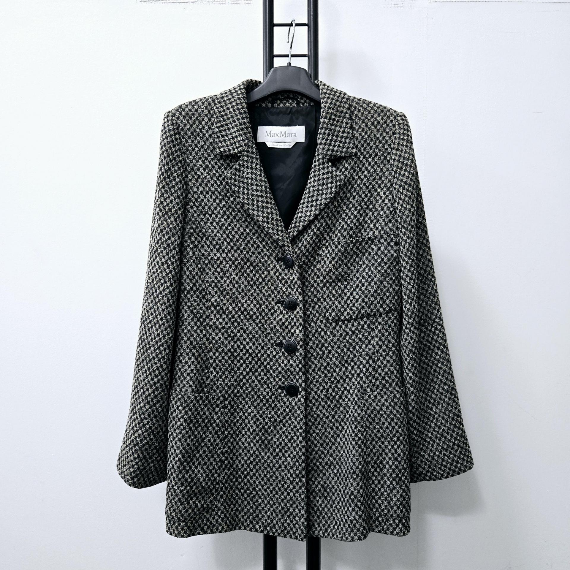 정품 막스마라 MAXMARA 모 90% 체크 자켓