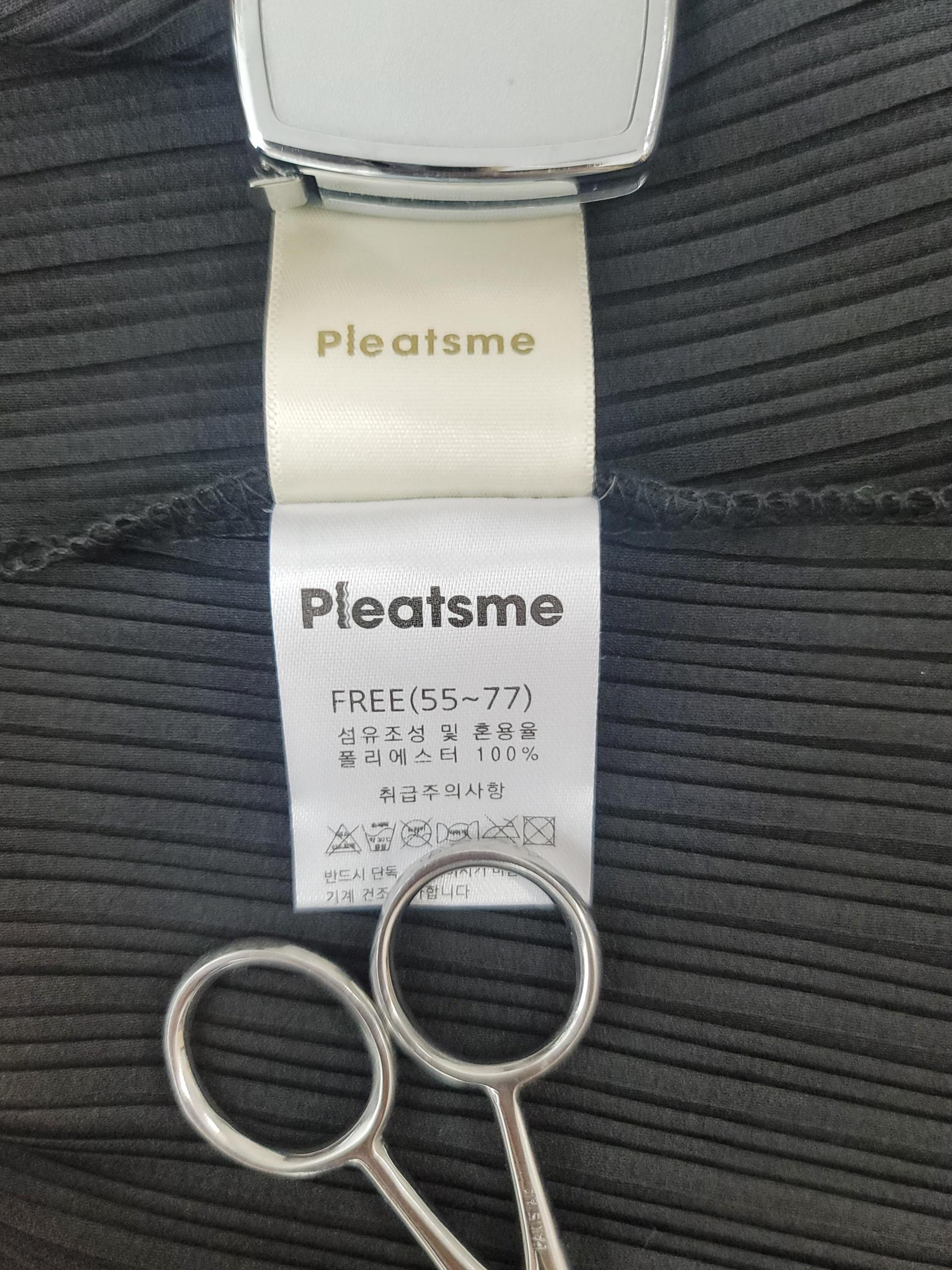 정품 플리츠 미 PLEATSME 블랙 민소매 골지 롱 원피스