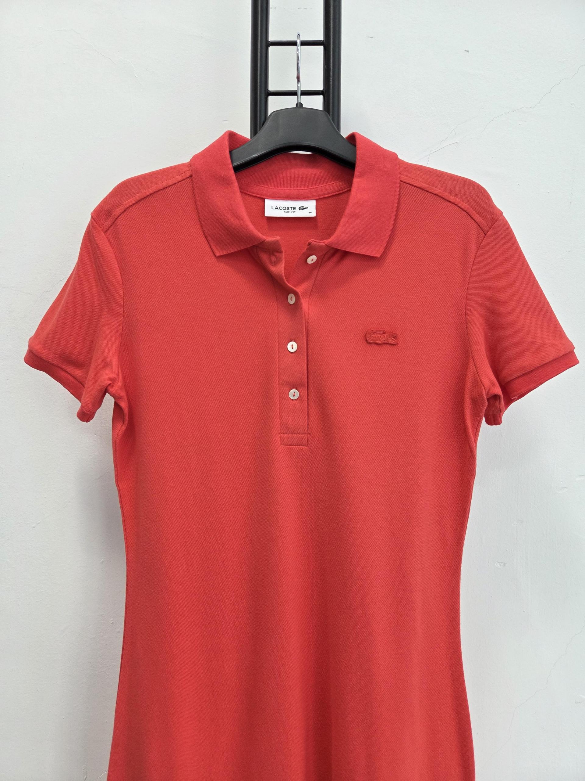 정품 라코스테 LACOSTE 레드 원피스