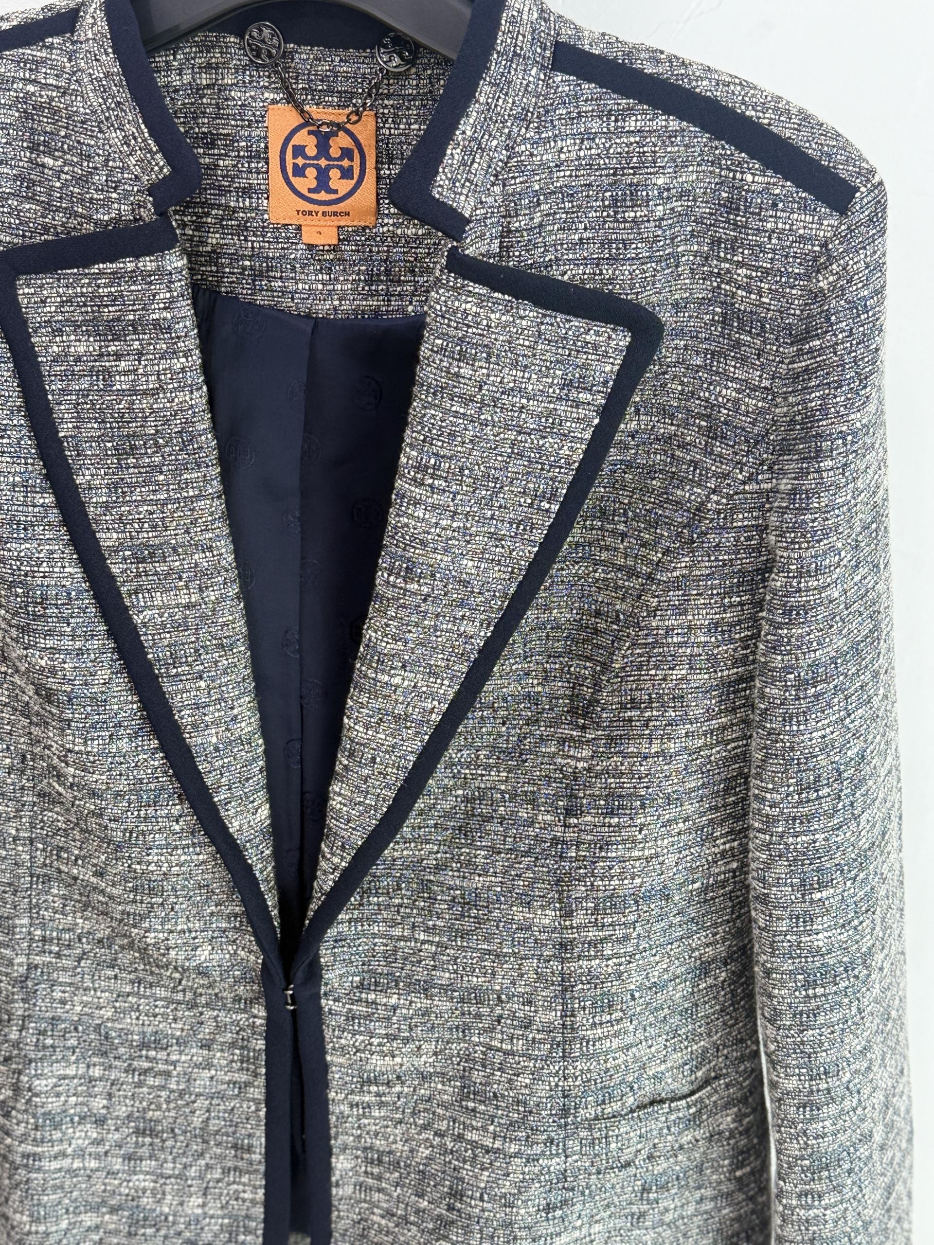 정품 토리버치 TORY BURCH 트위드 자켓