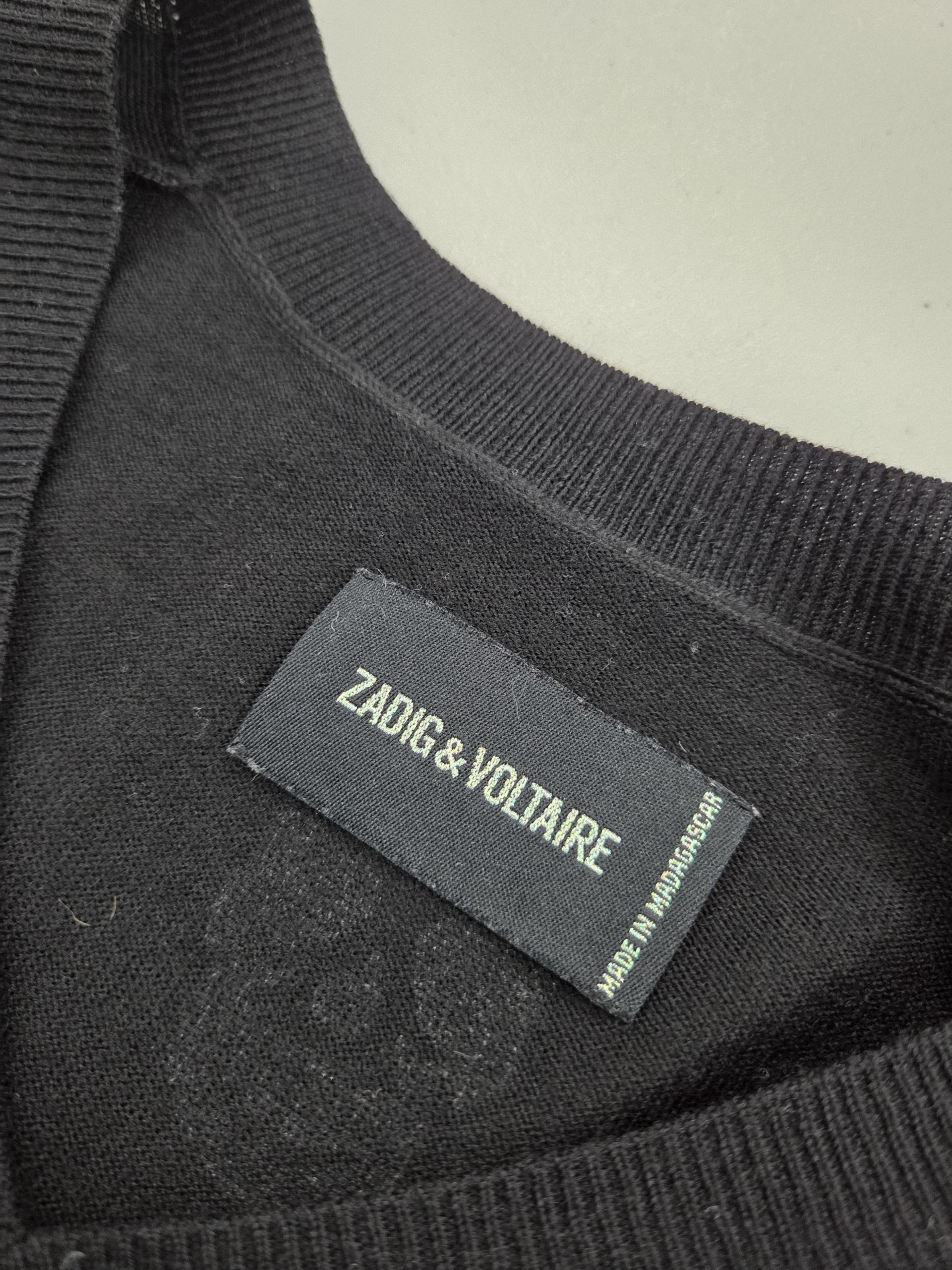 정품 자딕앤볼테르 ZADIG&VOLTAIRE 블랙 V넥 니트