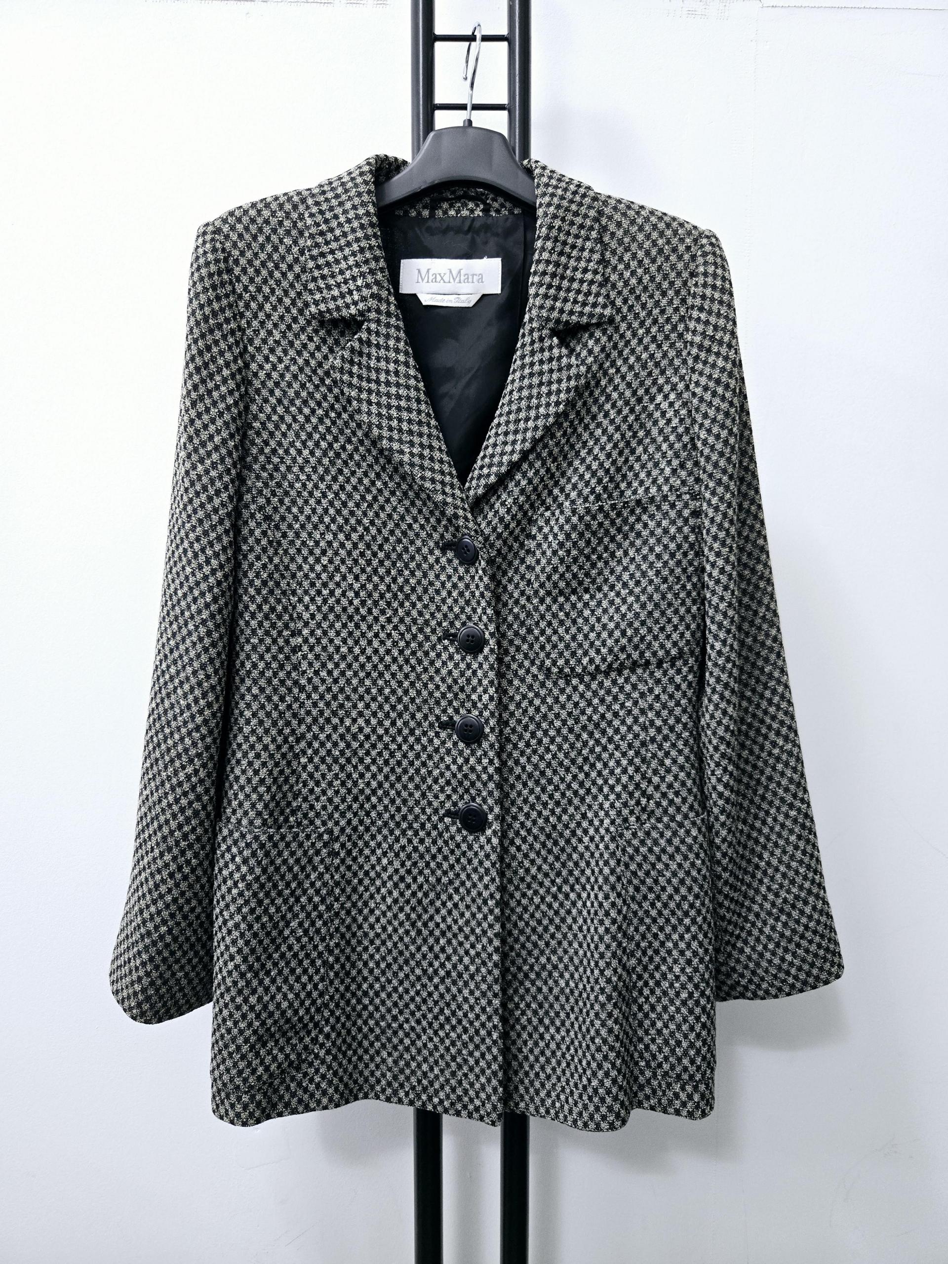 정품 막스마라 MAXMARA 모 90% 체크 자켓