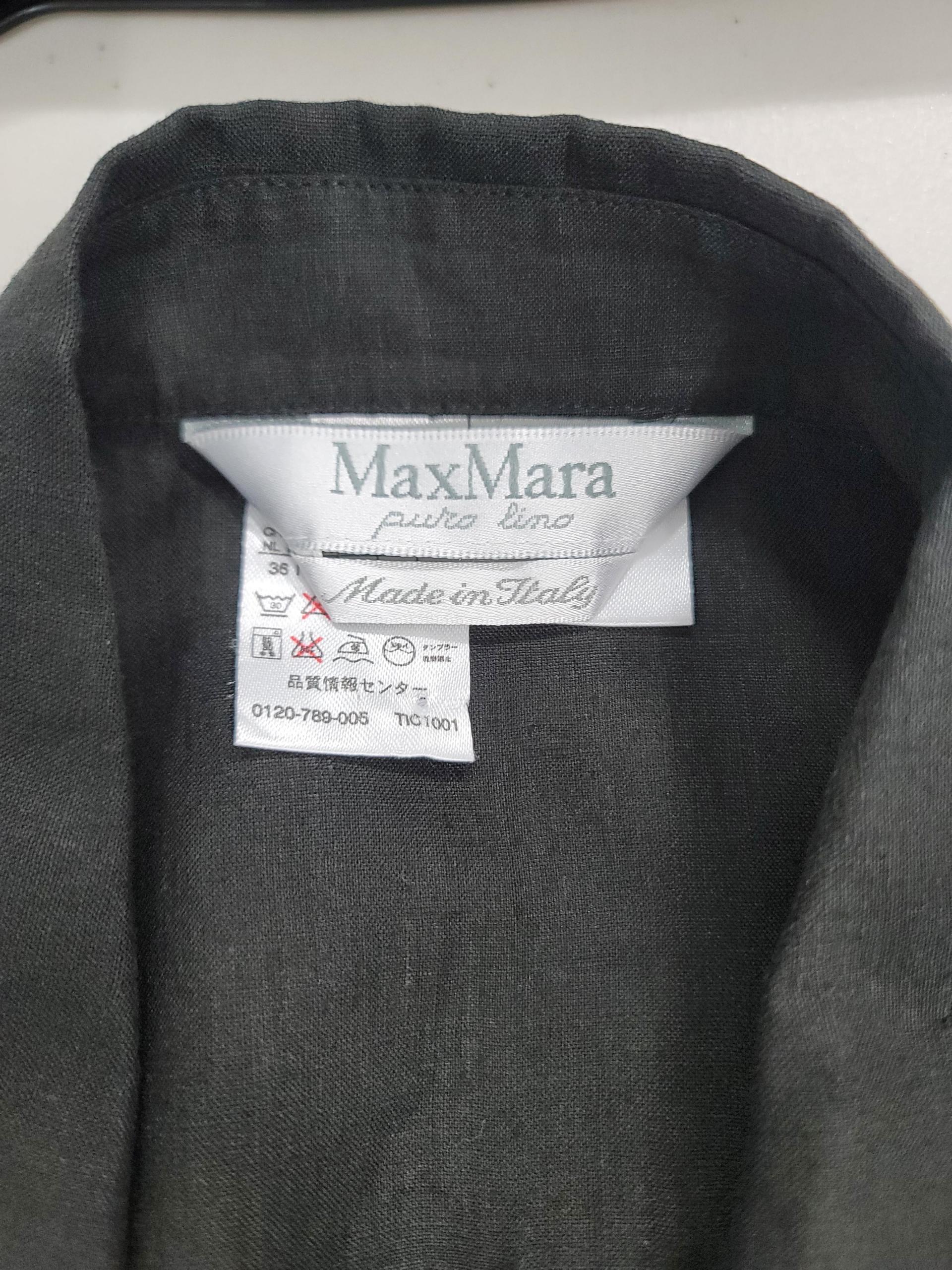 정품 막스마라 MaxMara 블랙 롱 셔츠 원피스