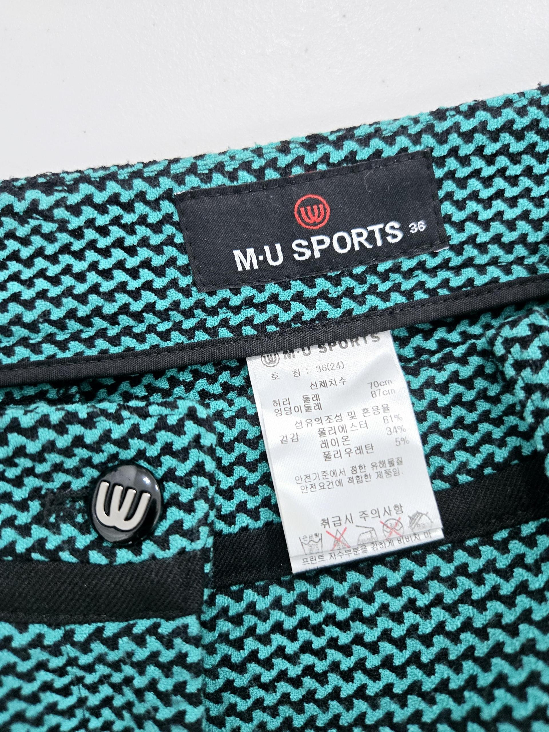 정품 엠유스포츠 MUSPORT 골프웨어 세트 모자 바지