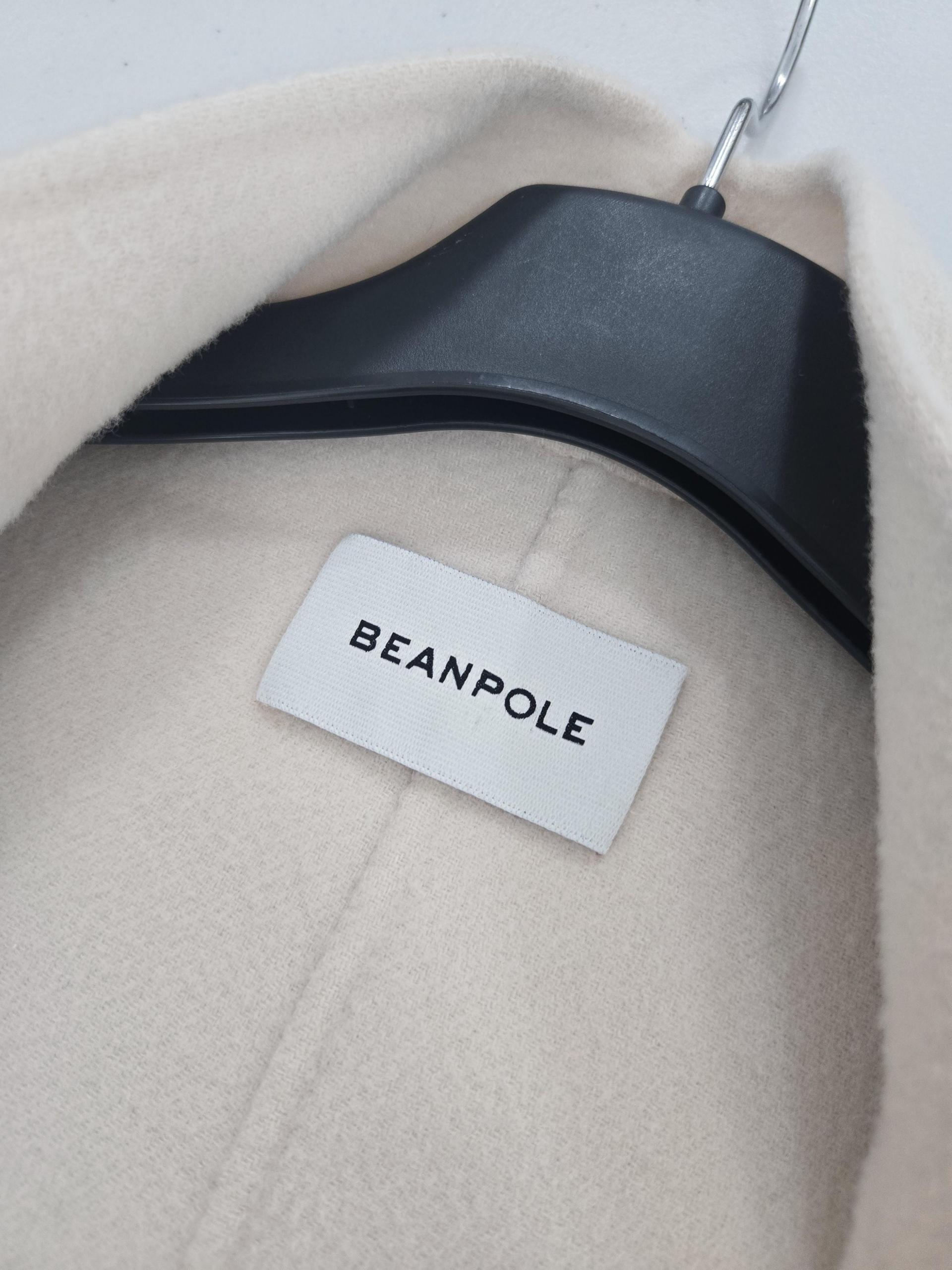 정품 빈폴 BEANPOLE 모 100% 베이지 반코트