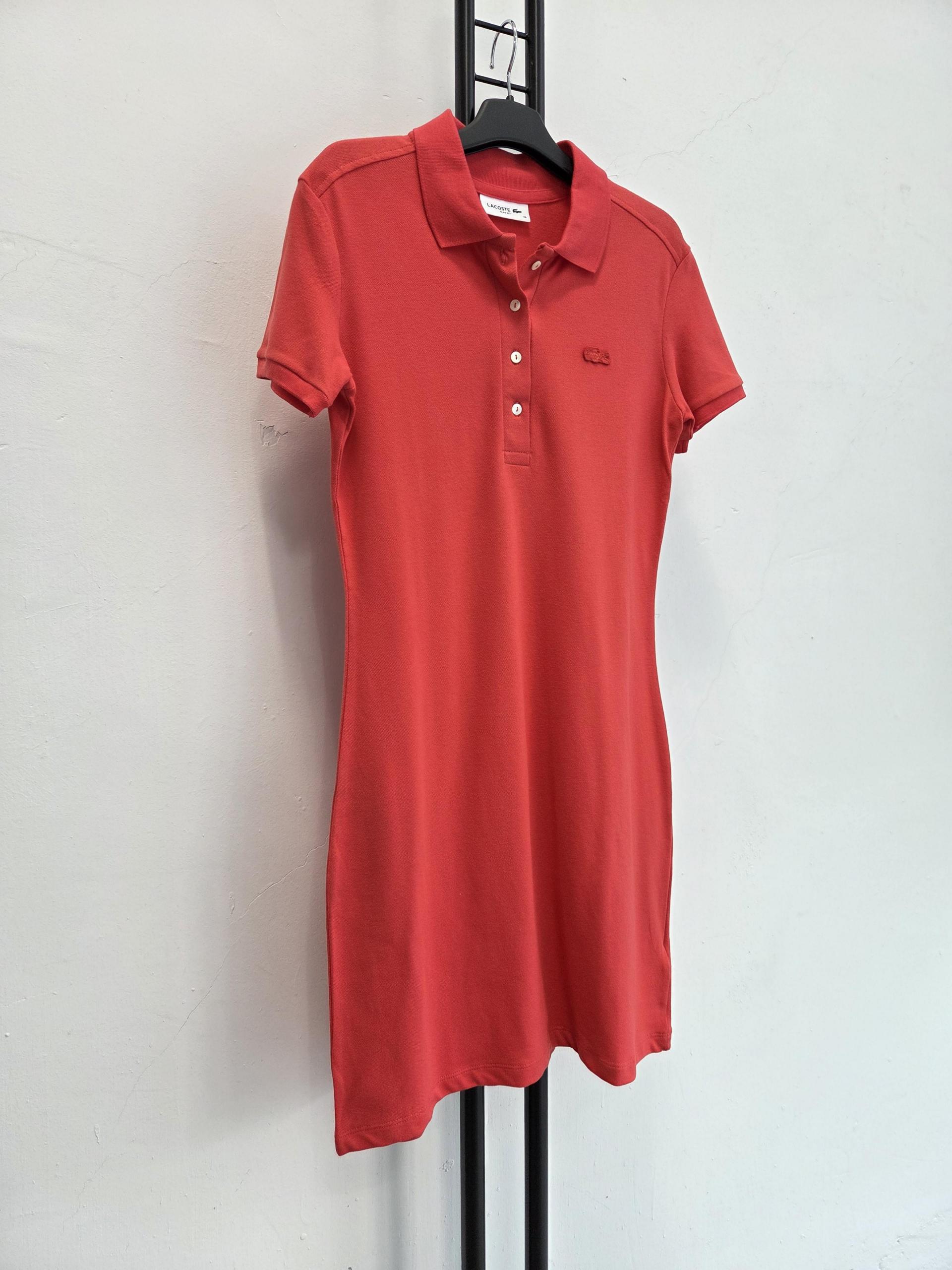 정품 라코스테 LACOSTE 레드 원피스