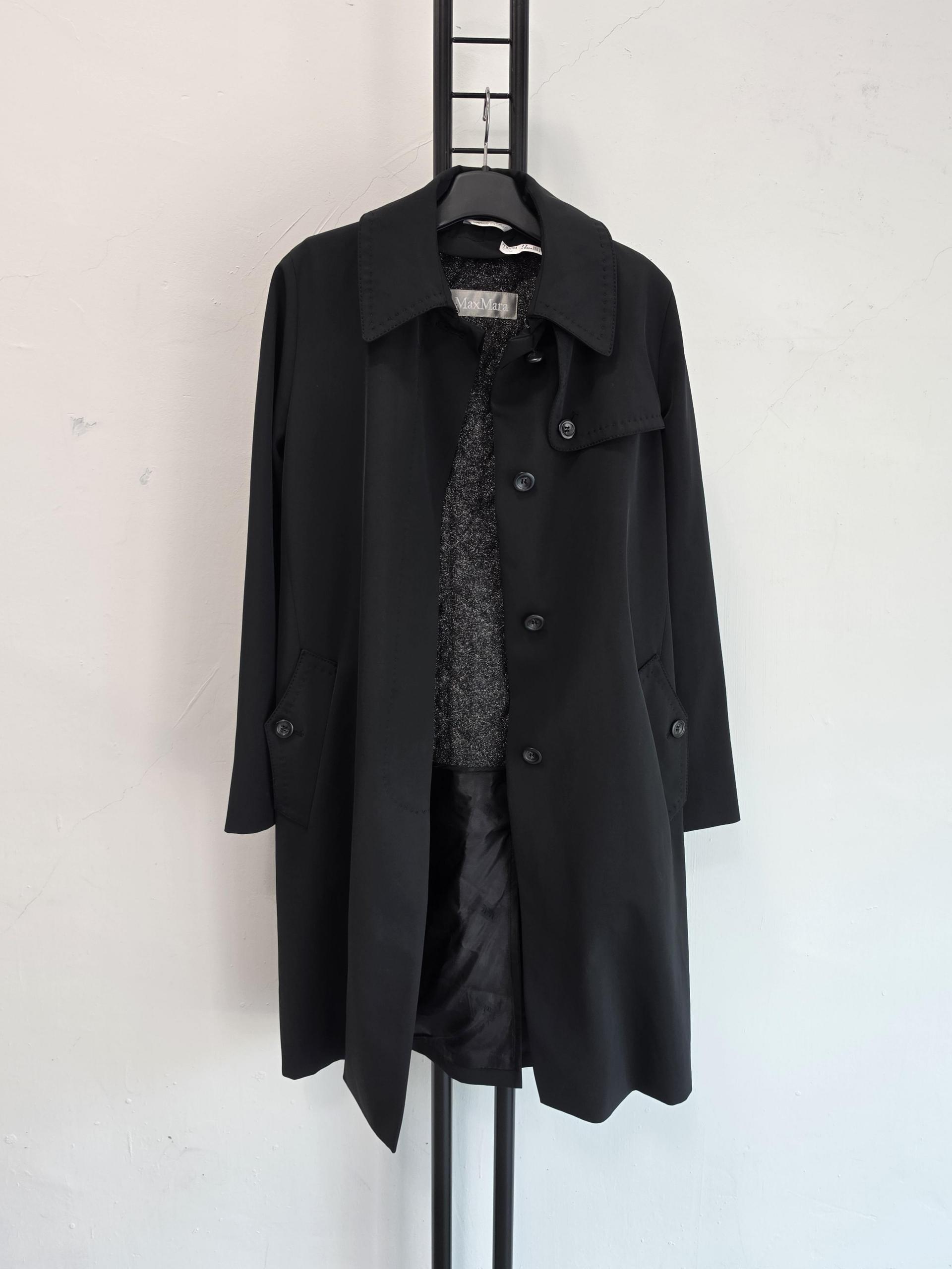 정품 막스마라 Max Mara 검정 트렌치 코트