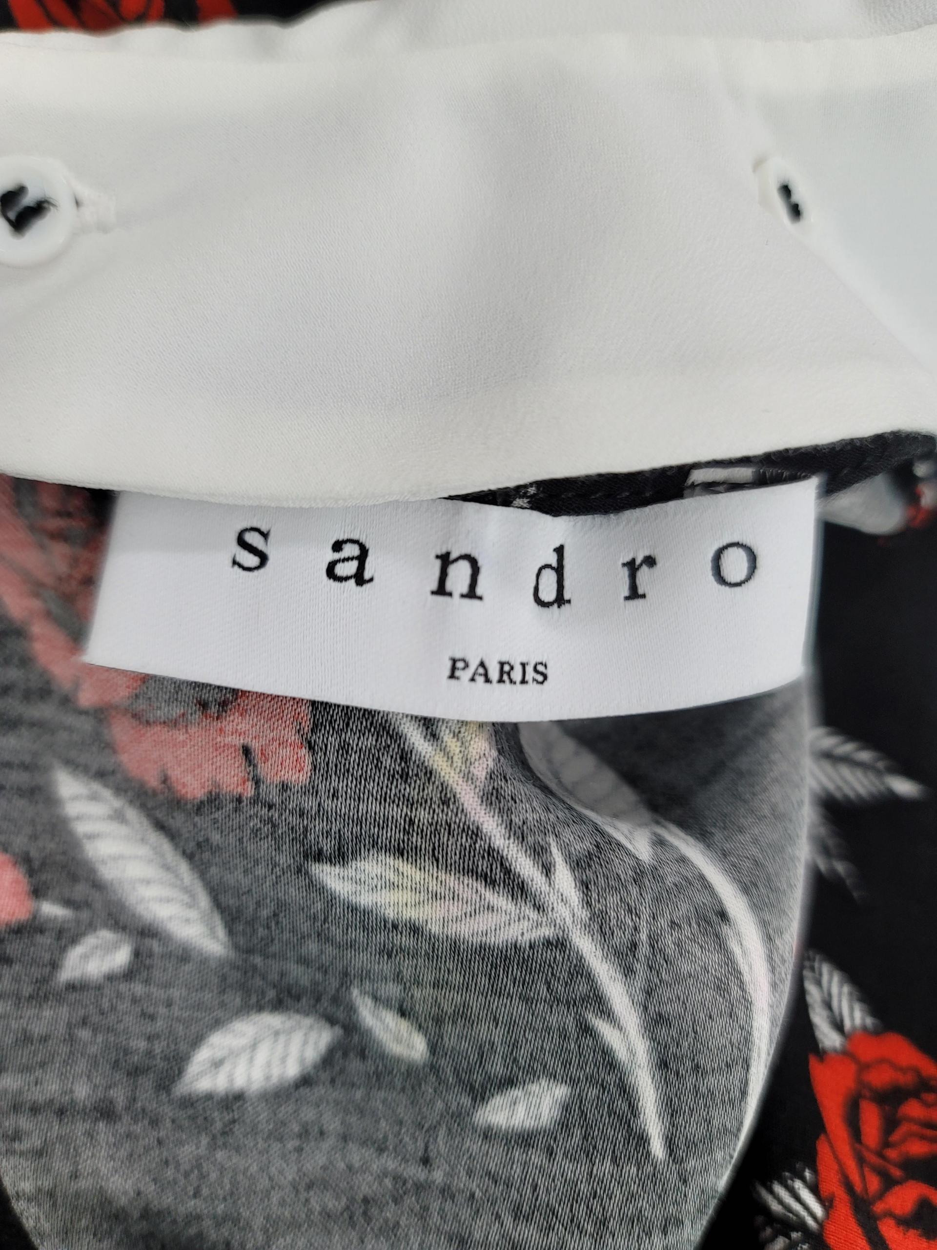 정품 산드로 SANDRO 장미 패턴 원피스