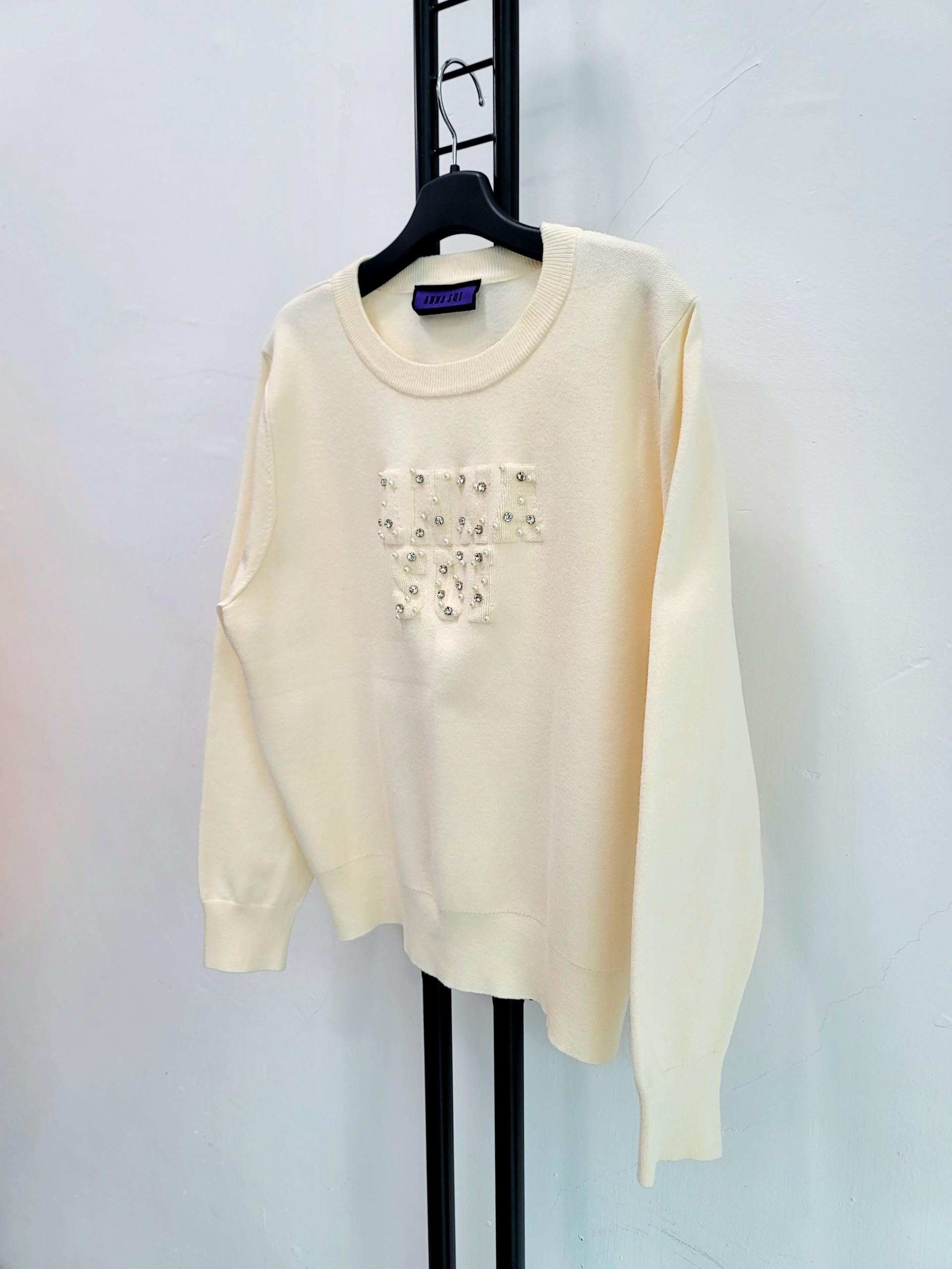 정품 안나수이 ANNA SUI 아이보리 니트