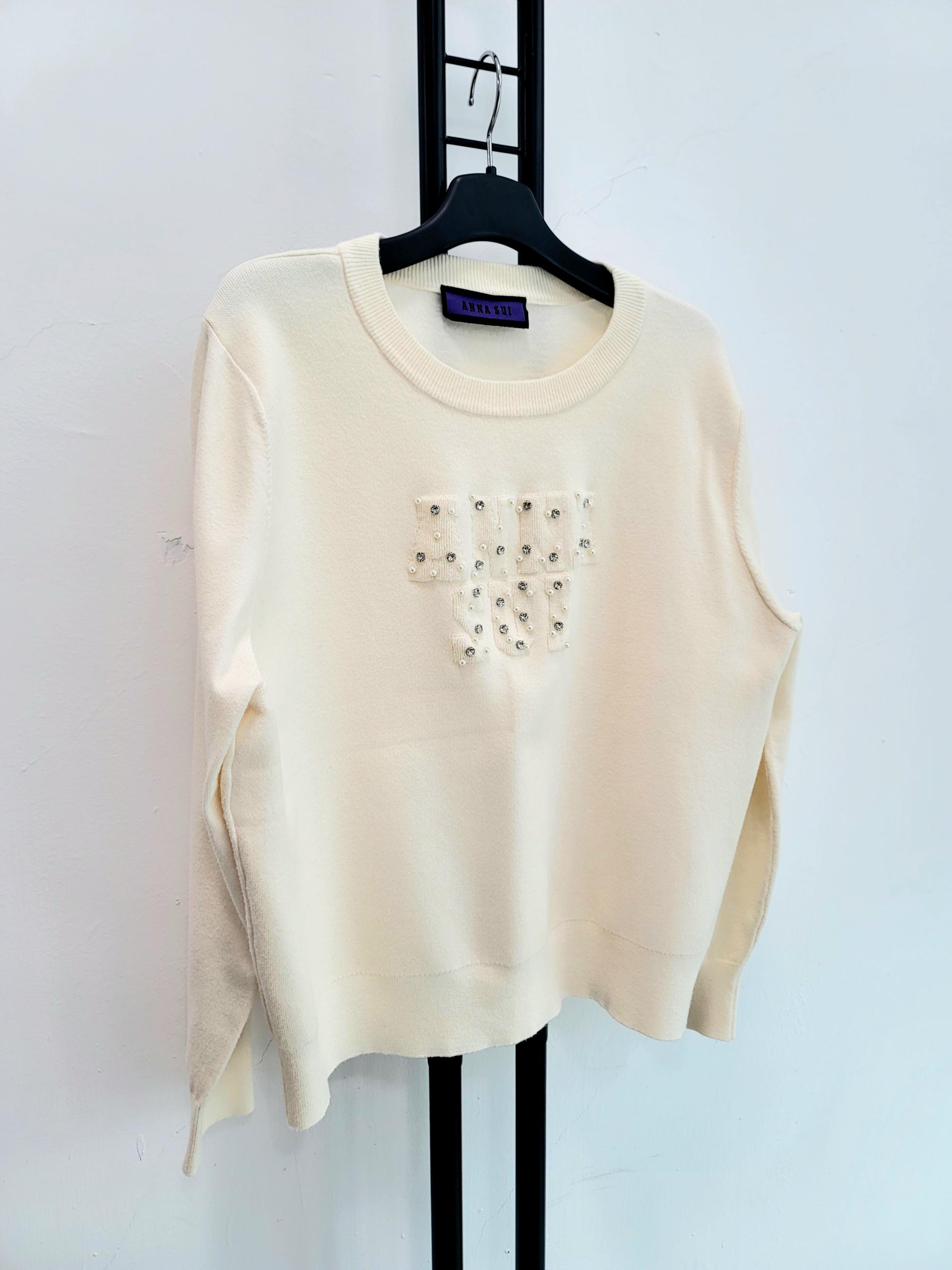 정품 안나수이 ANNA SUI 아이보리 니트