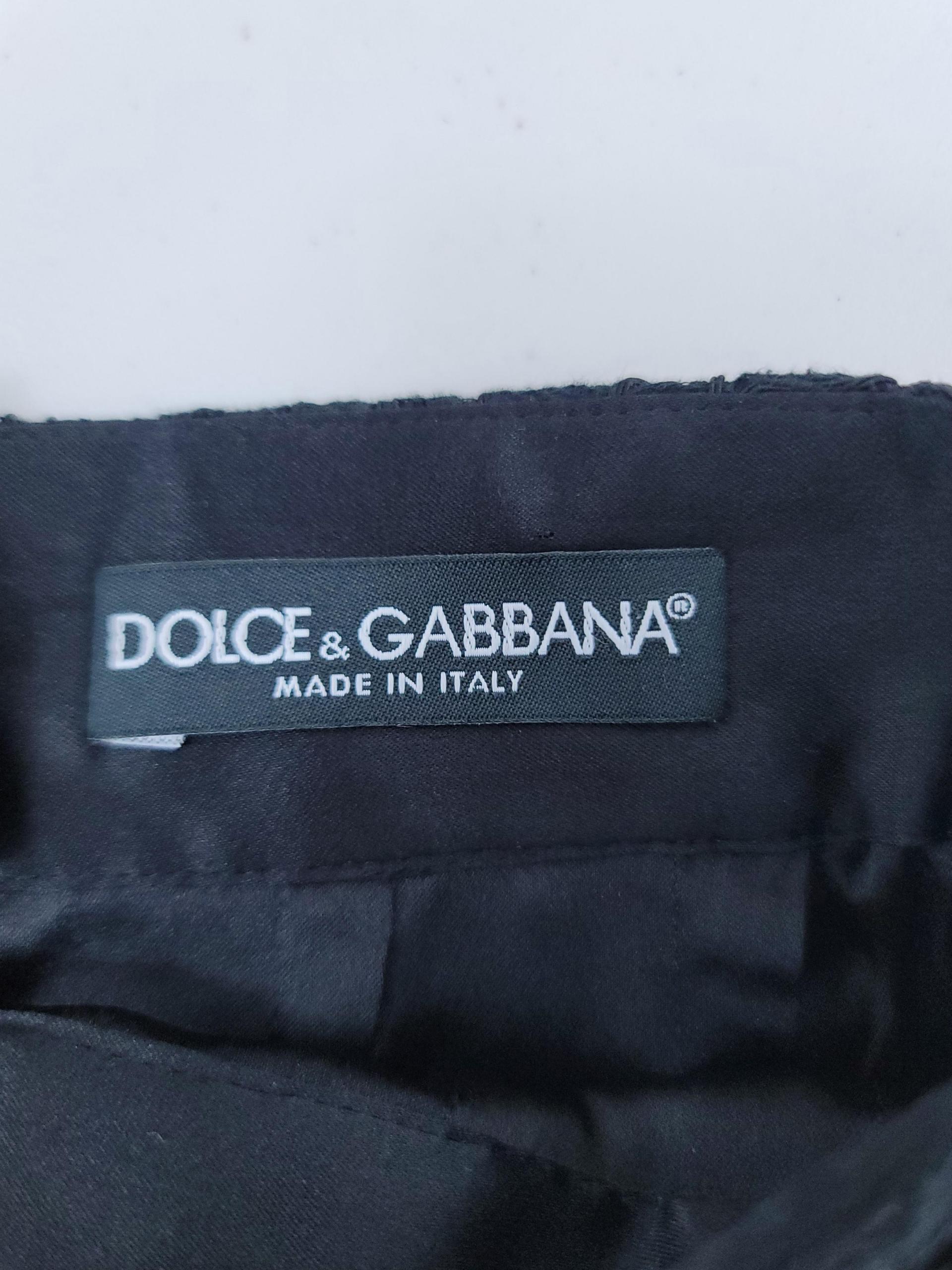 정품 돌체앤가바나 DOLCE & GABBANA 블랙 레이스 스커트