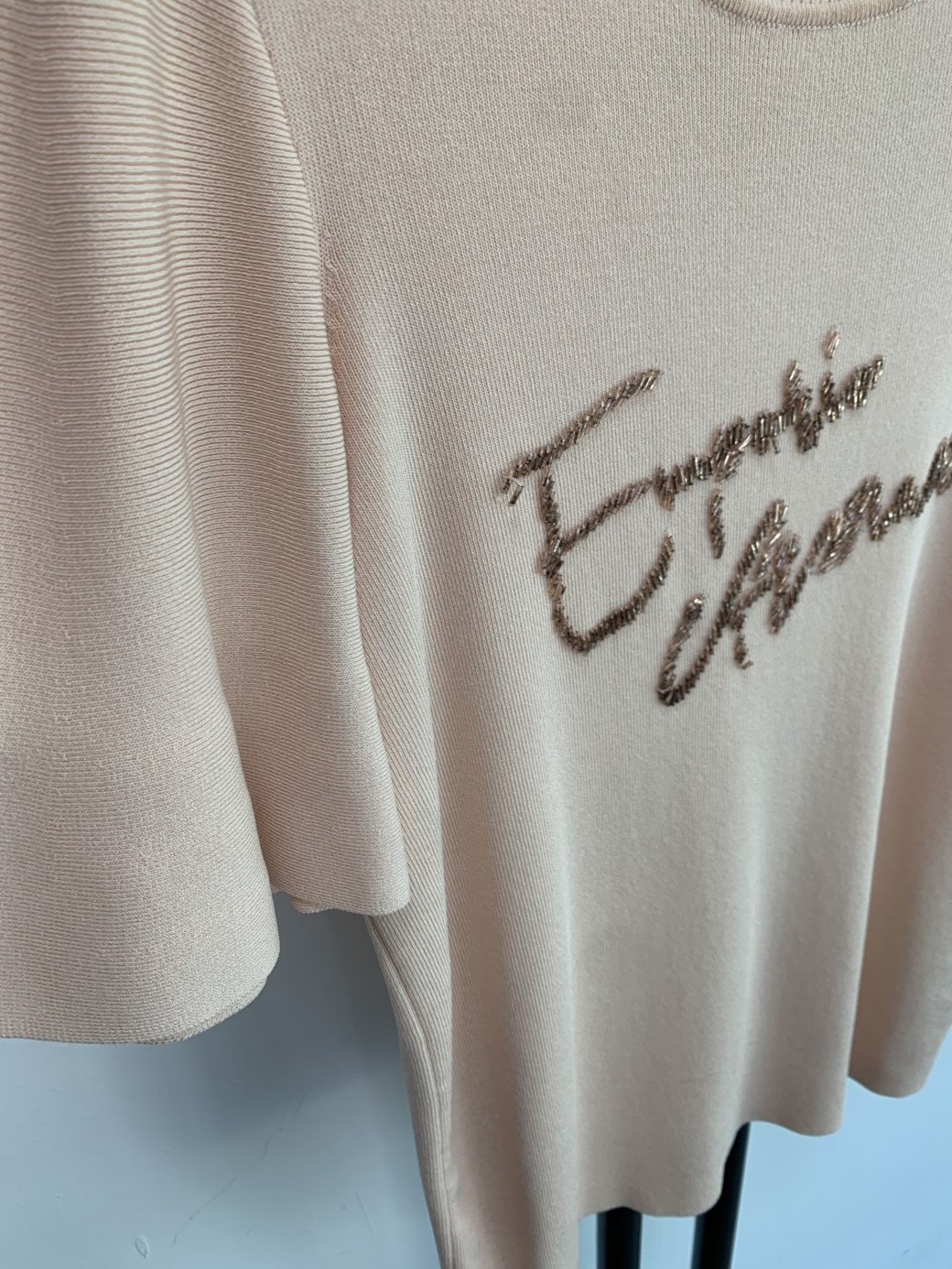 정품 엠포리오 알마니 EMPORIO ARMANI 반팔 로고 니트