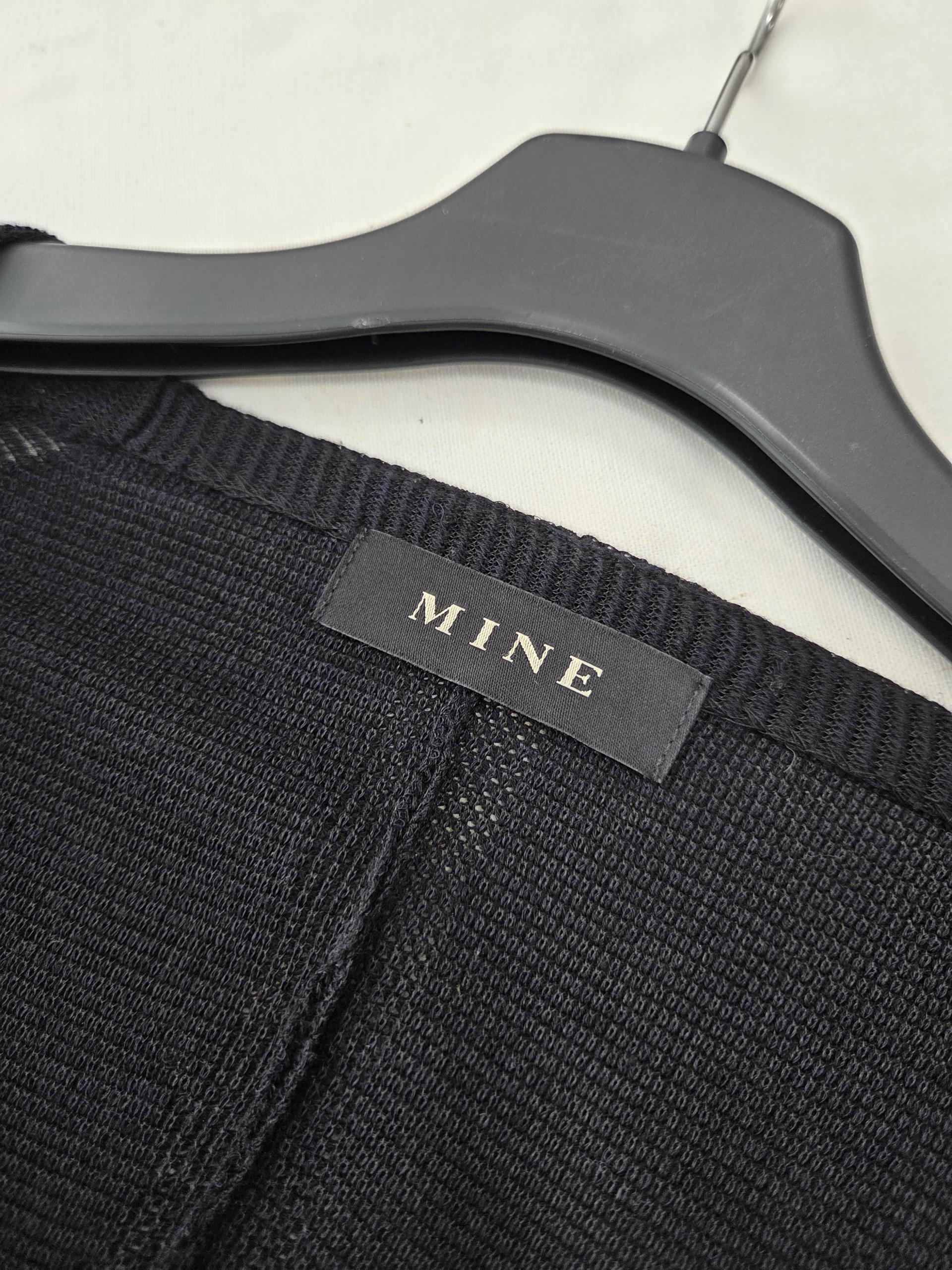 정품 마인 MINE 블랙 롱 가디건