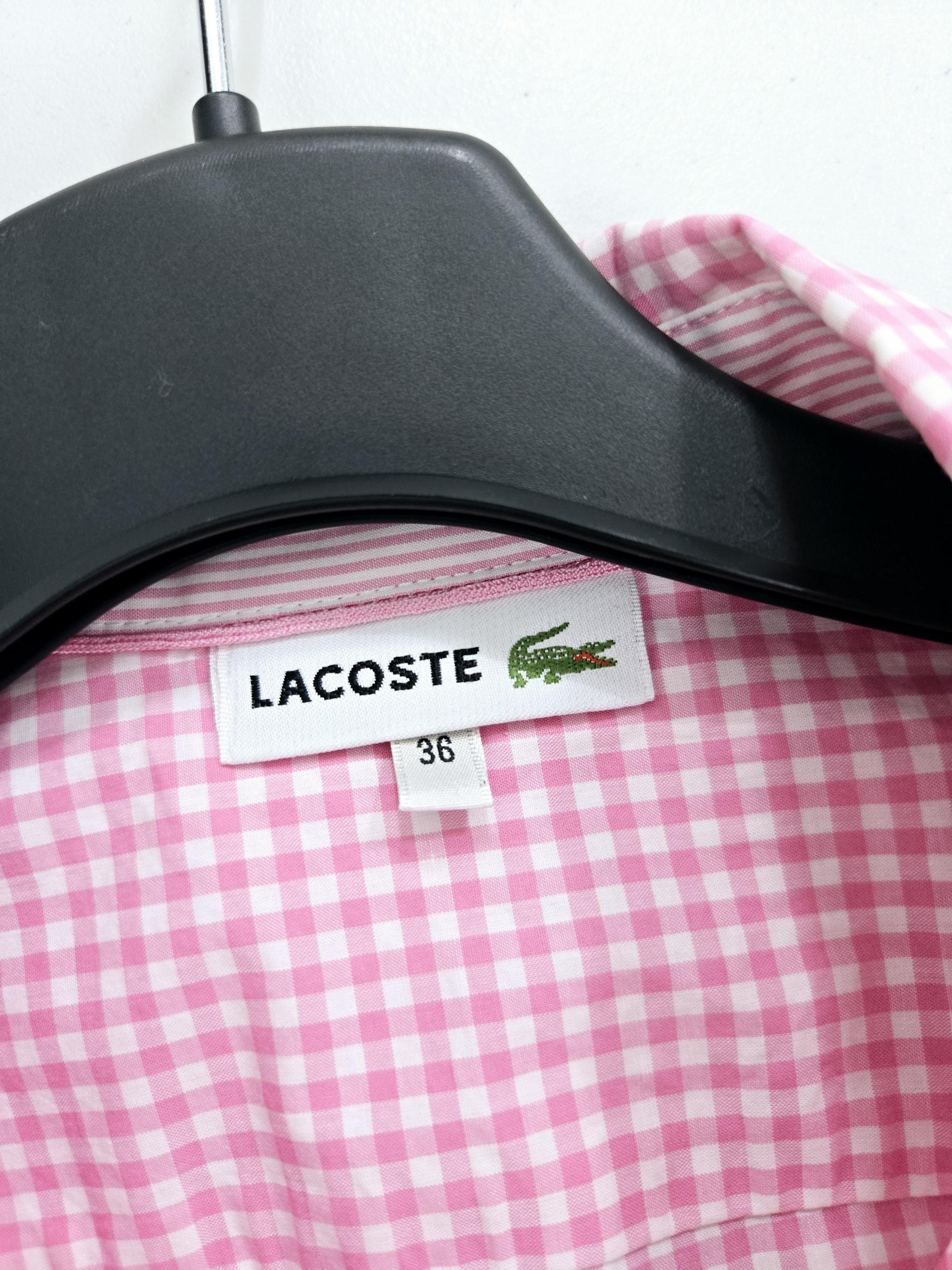 정품 라코스테 LACOSTE 핑크 체크 셔츠