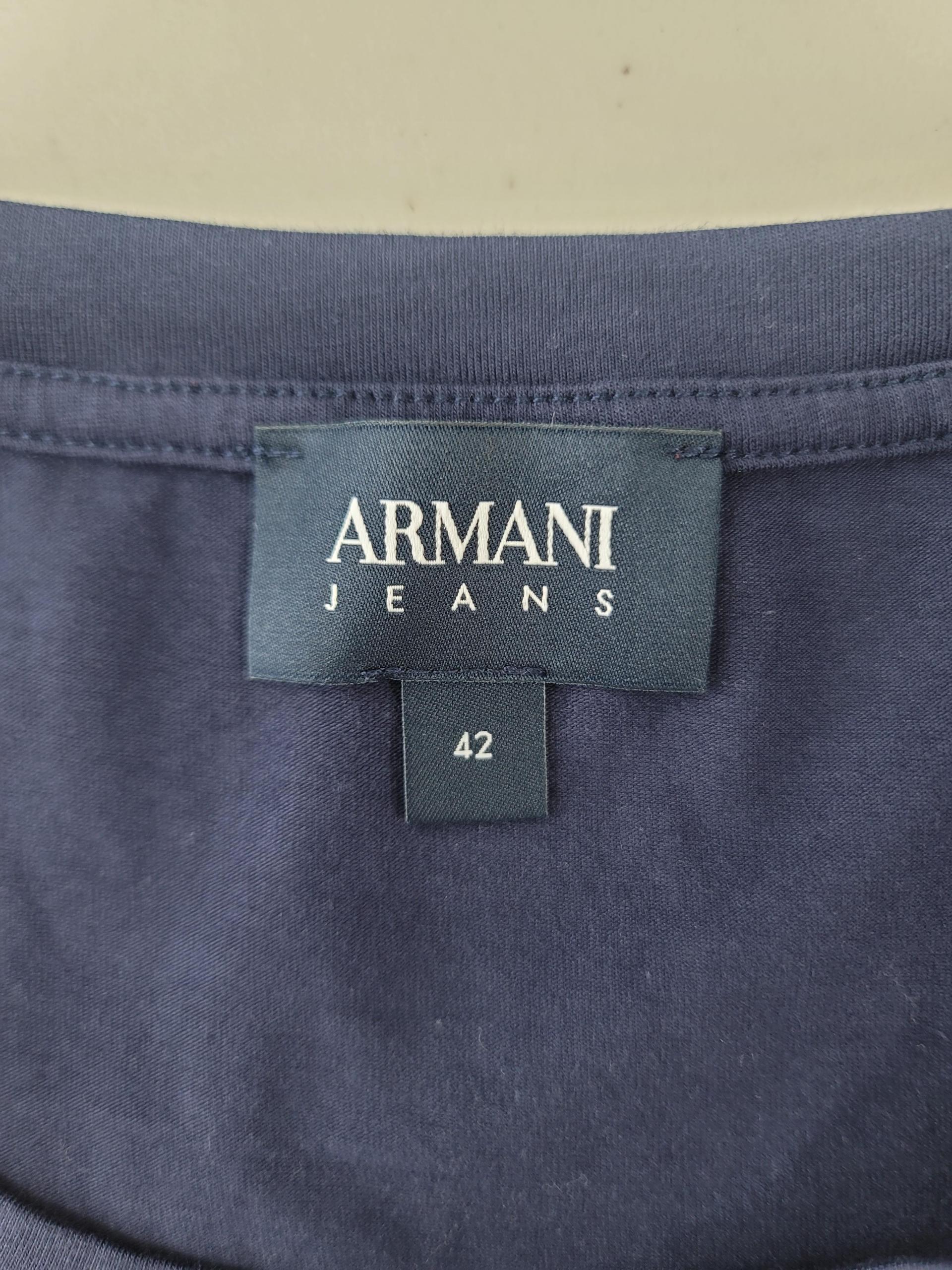 정품 아르마니진 ARMANI JEANS 네이비 반팔 티셔츠 여성