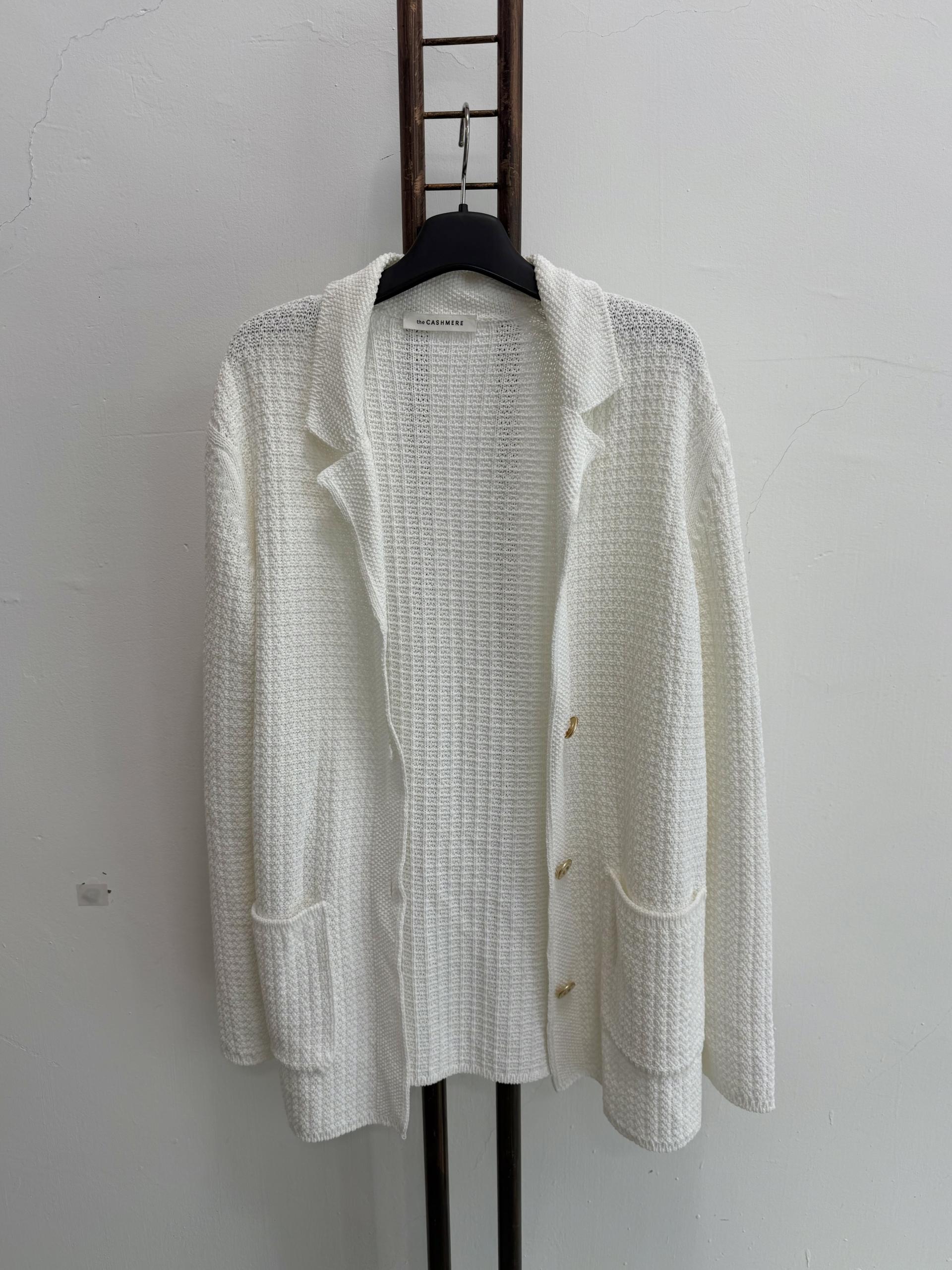 정품 더 케시미어 the CASHMERE 캐시미어 화이트 가디건