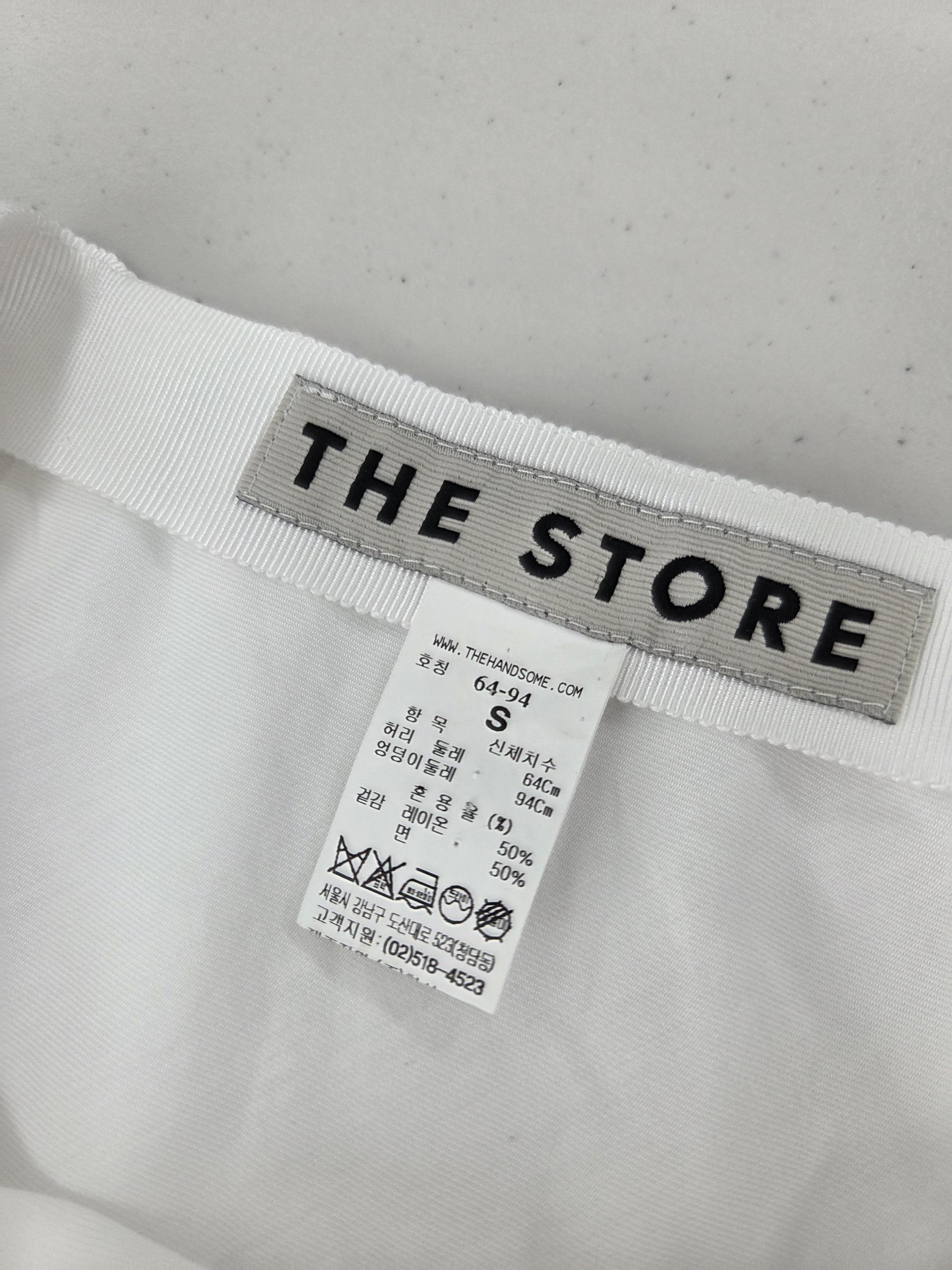 정품 더 스토어 THE STORE 화이트 레이스 롱 스커트