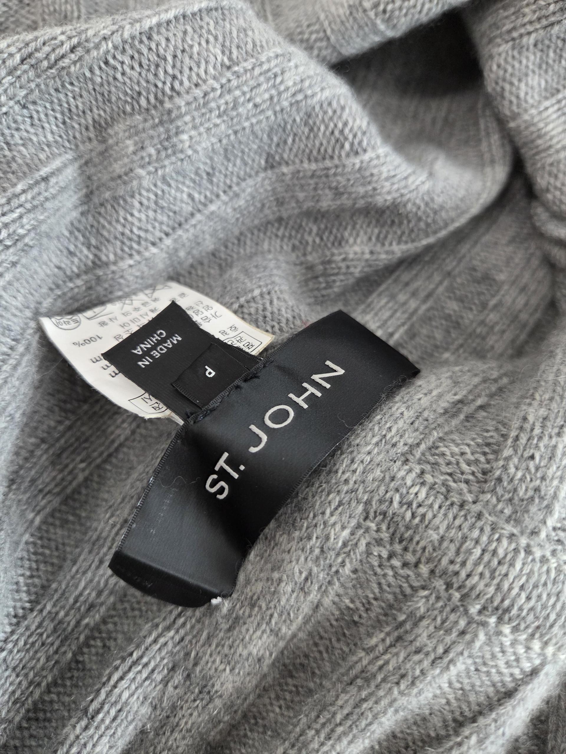 정품 센존 ST.JOHN 니트 가디건 그레이