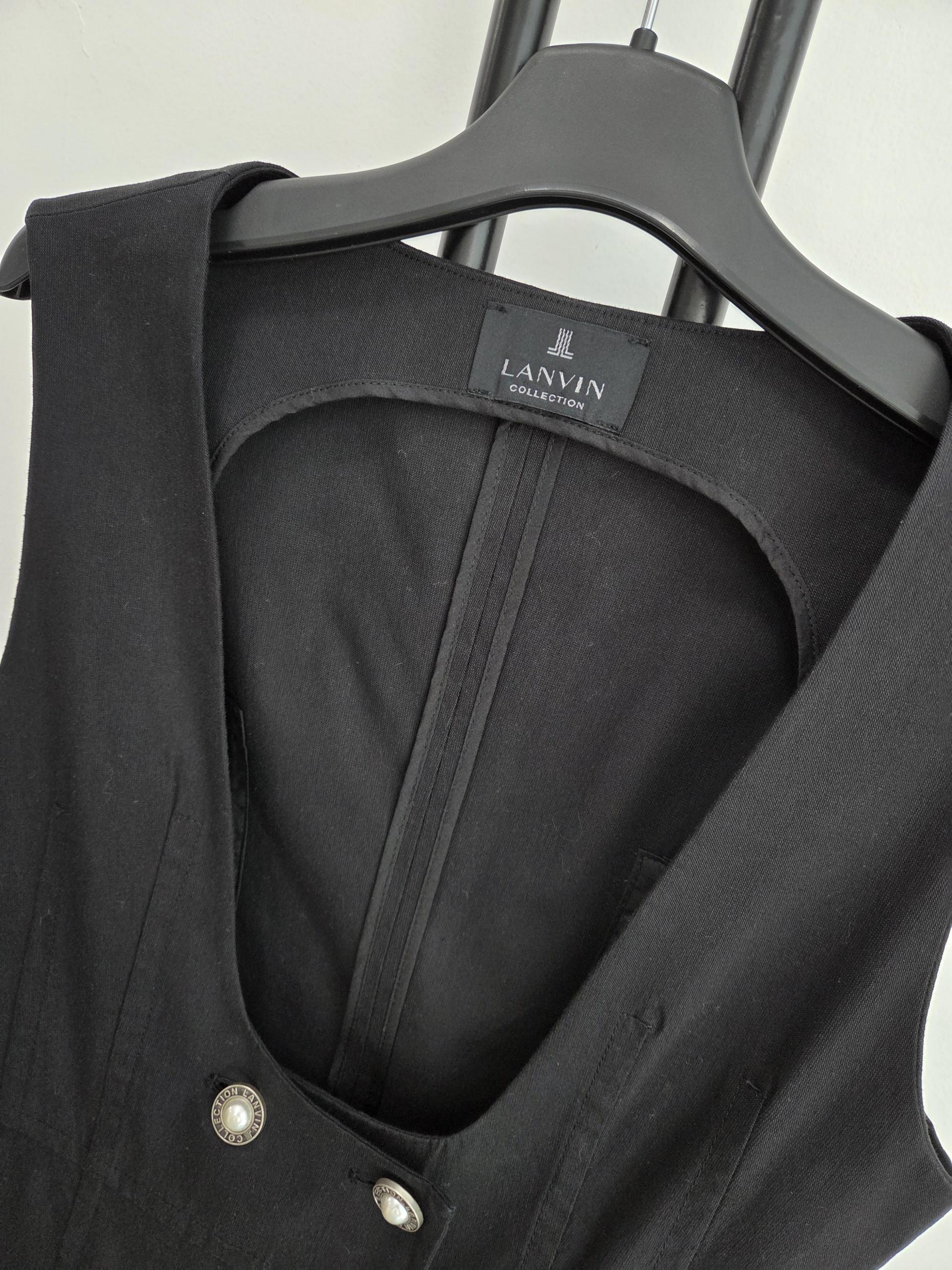정품 랑방 LANVIN COLLECTION 블랙 버튼 원피스