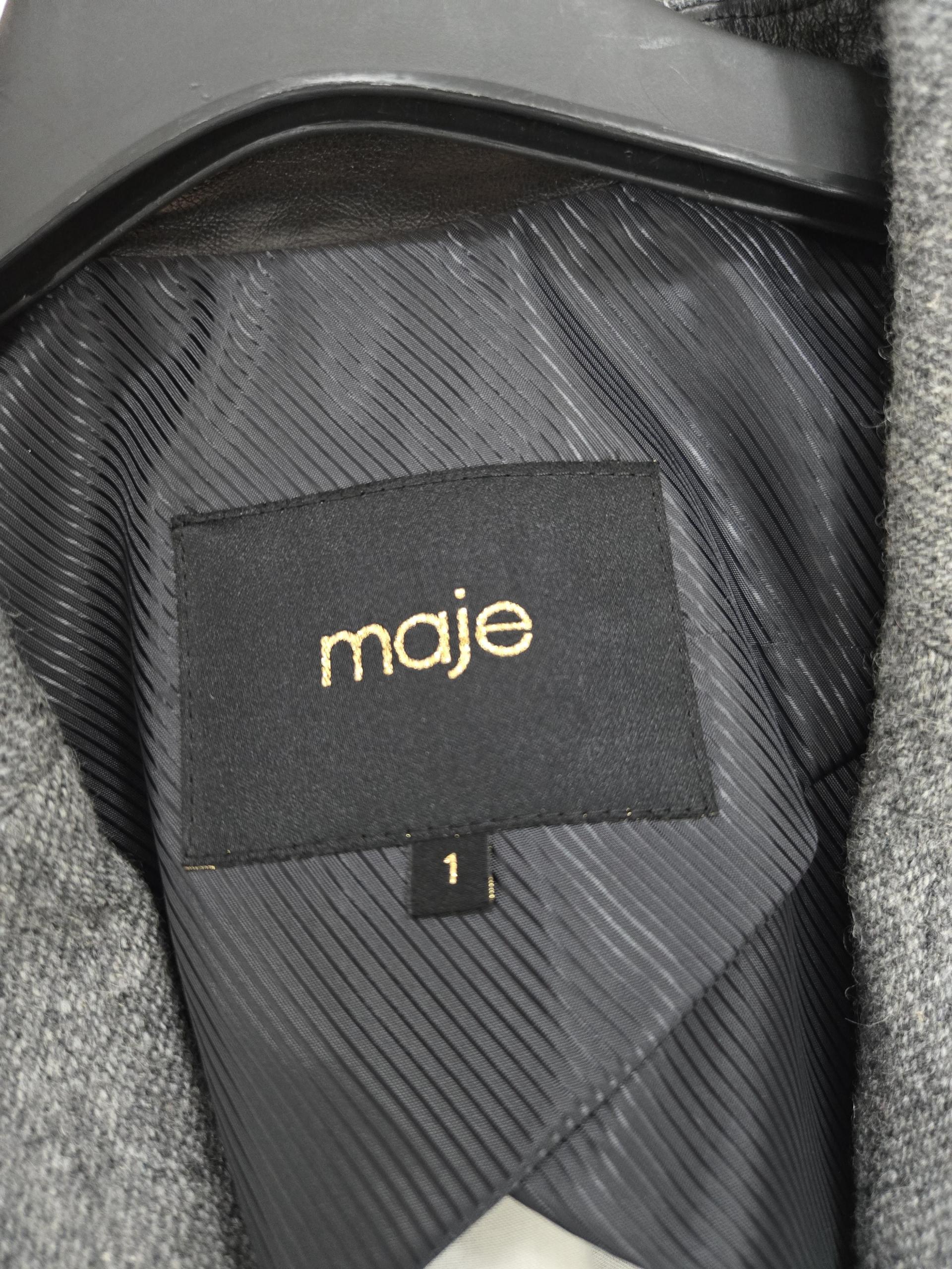 정품 마쥬 MAJE 원버튼 클래식 자켓 그레이