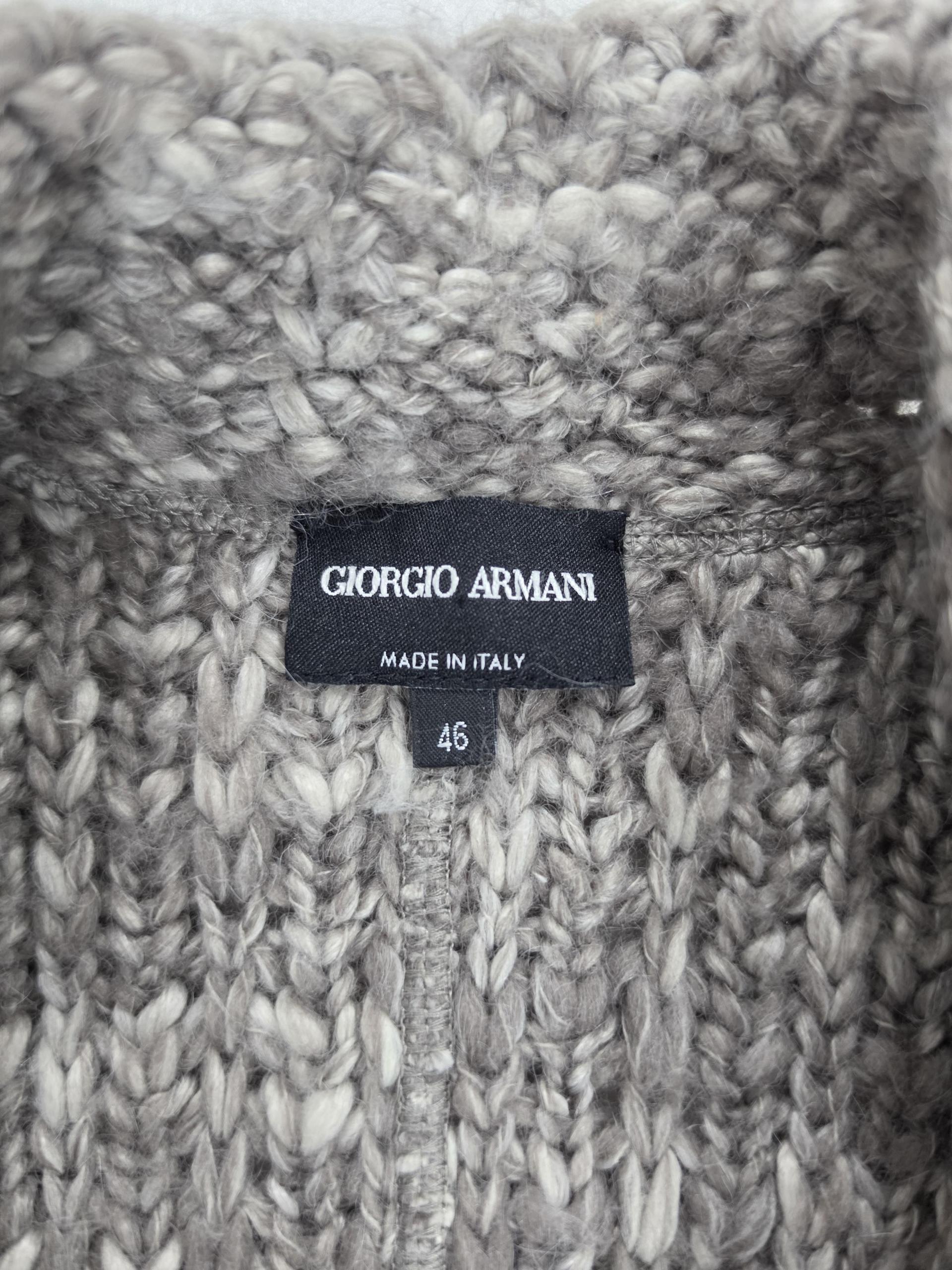 정품 아르마니 컬렉션 ARMANI 체크 자켓 브라운