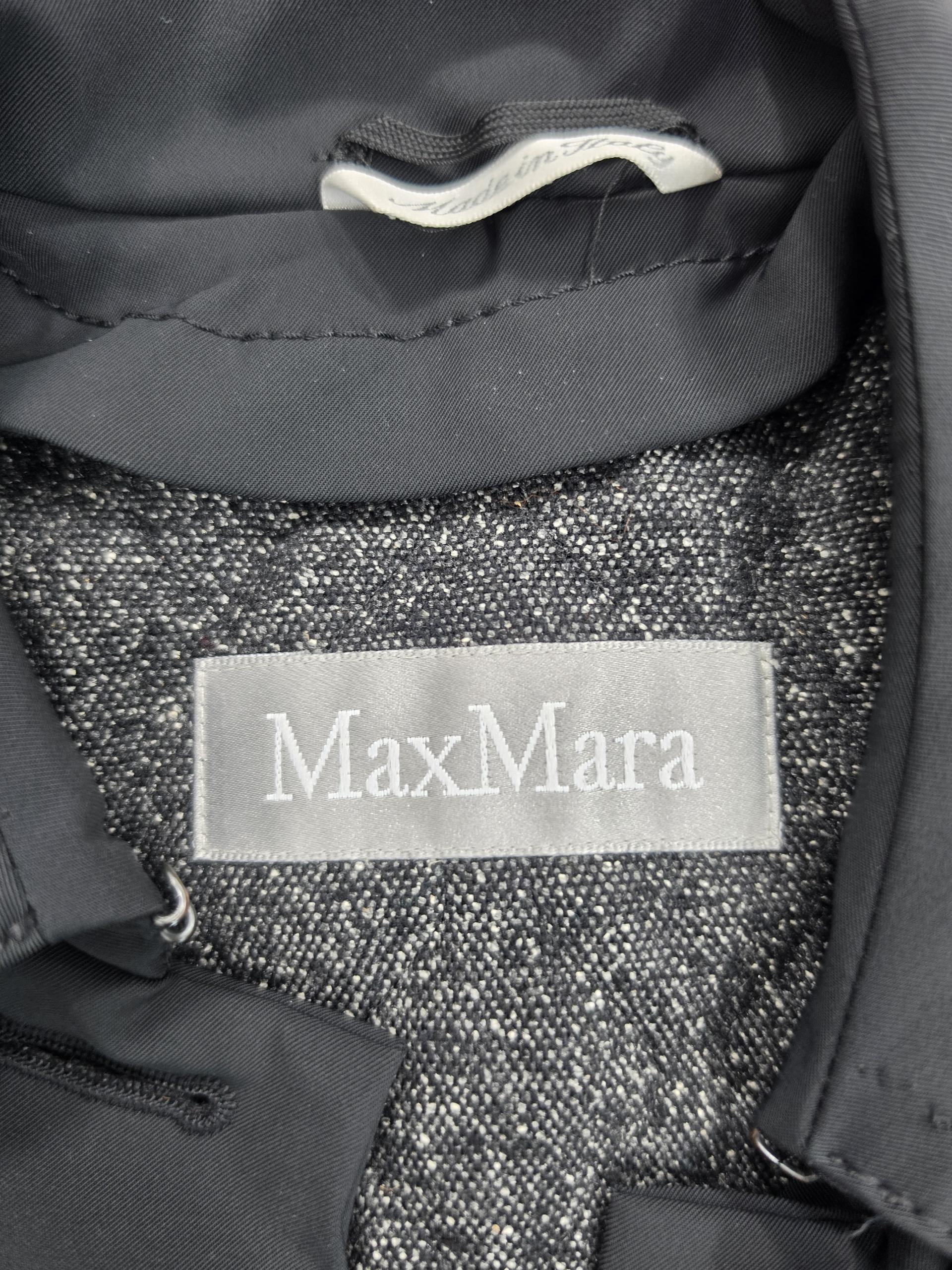 정품 막스마라 Max Mara 검정 트렌치 코트