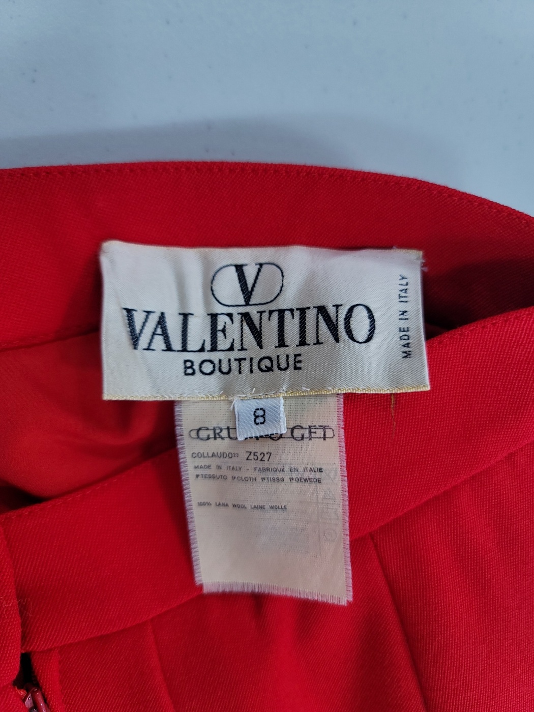 정품 발렌티노 부티크 VALENTINO 레드 스커트
