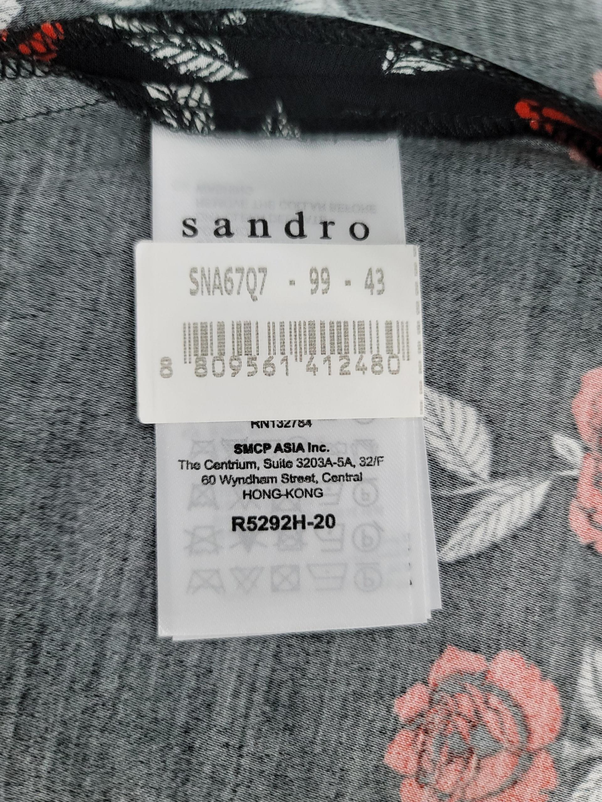 정품 산드로 SANDRO 장미 패턴 원피스