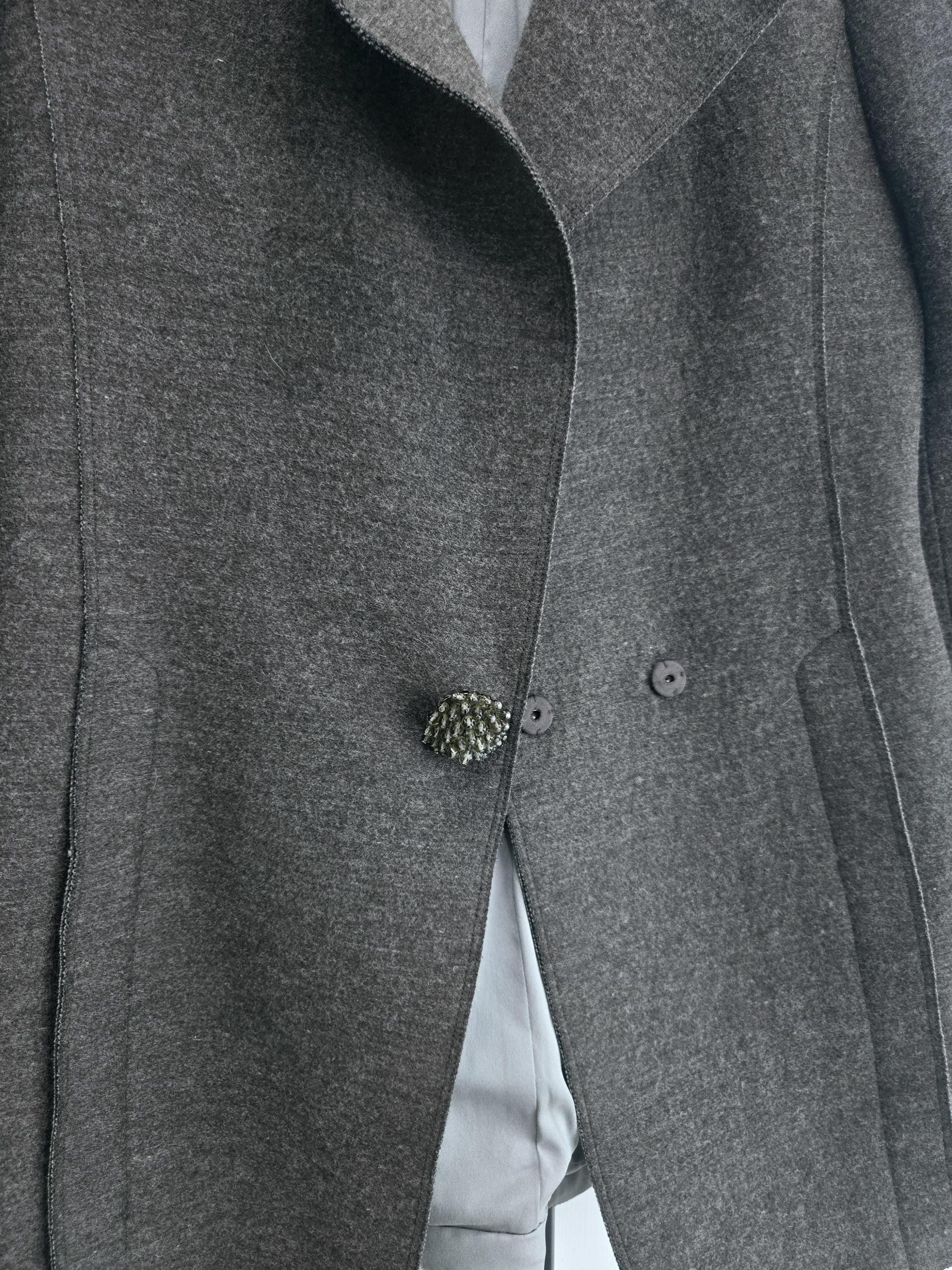 정품 랑방 컬렉션 LANVIN 모 70% 브라운 자켓