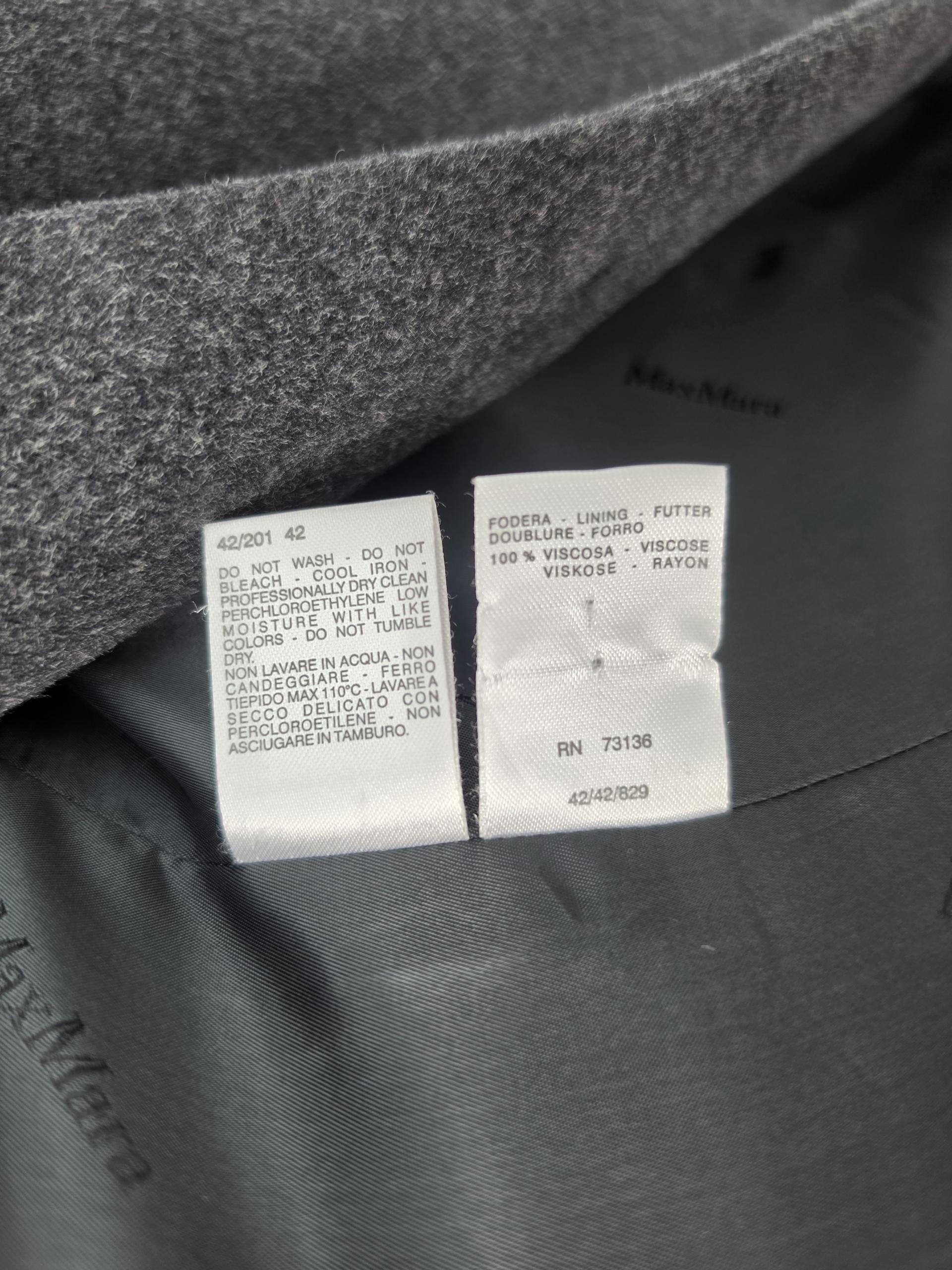 정품 막스마라 MaxMara 코트 여성용 챠콜 그레이