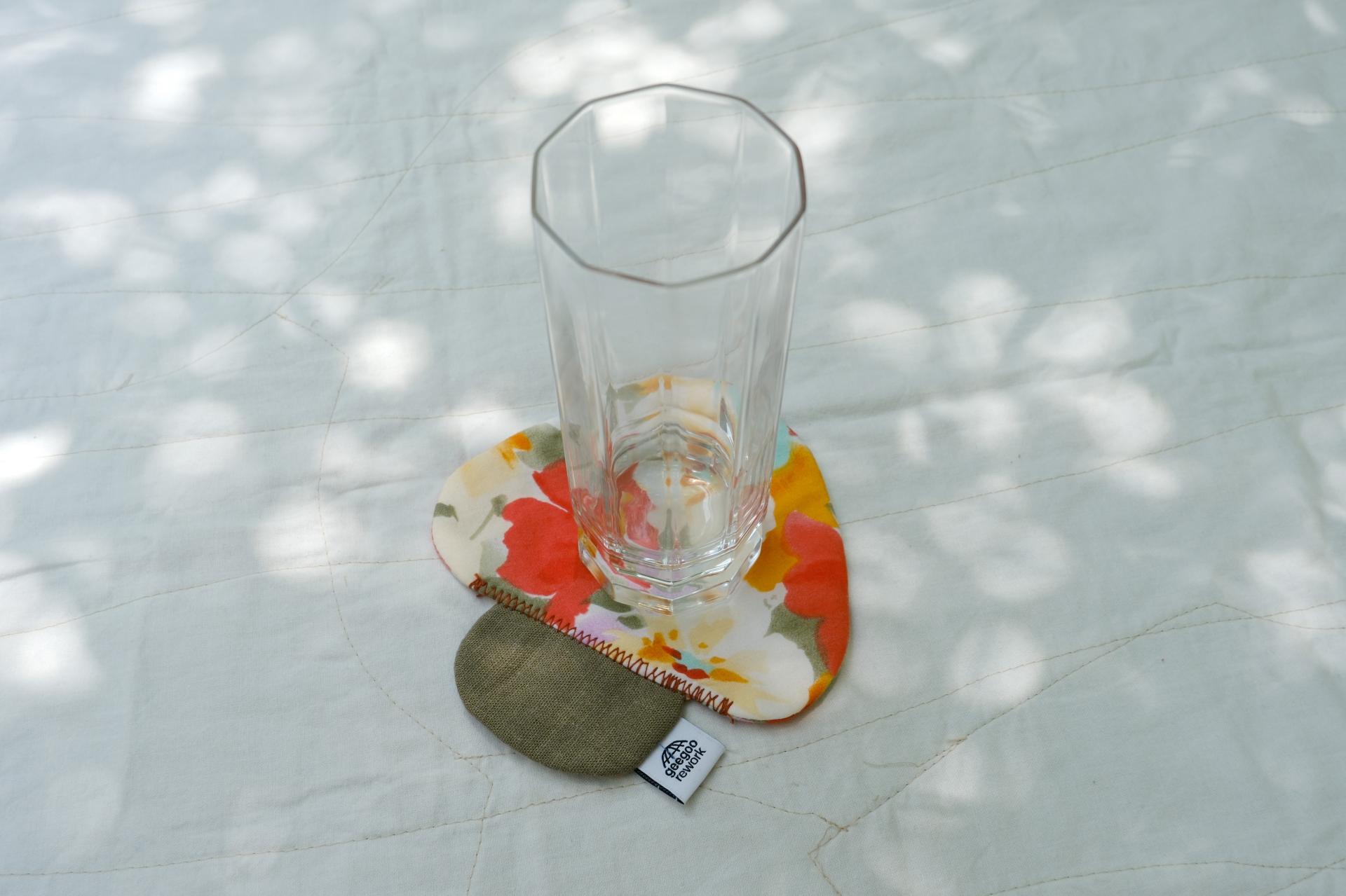 mushroom fabric coaster / cosmos