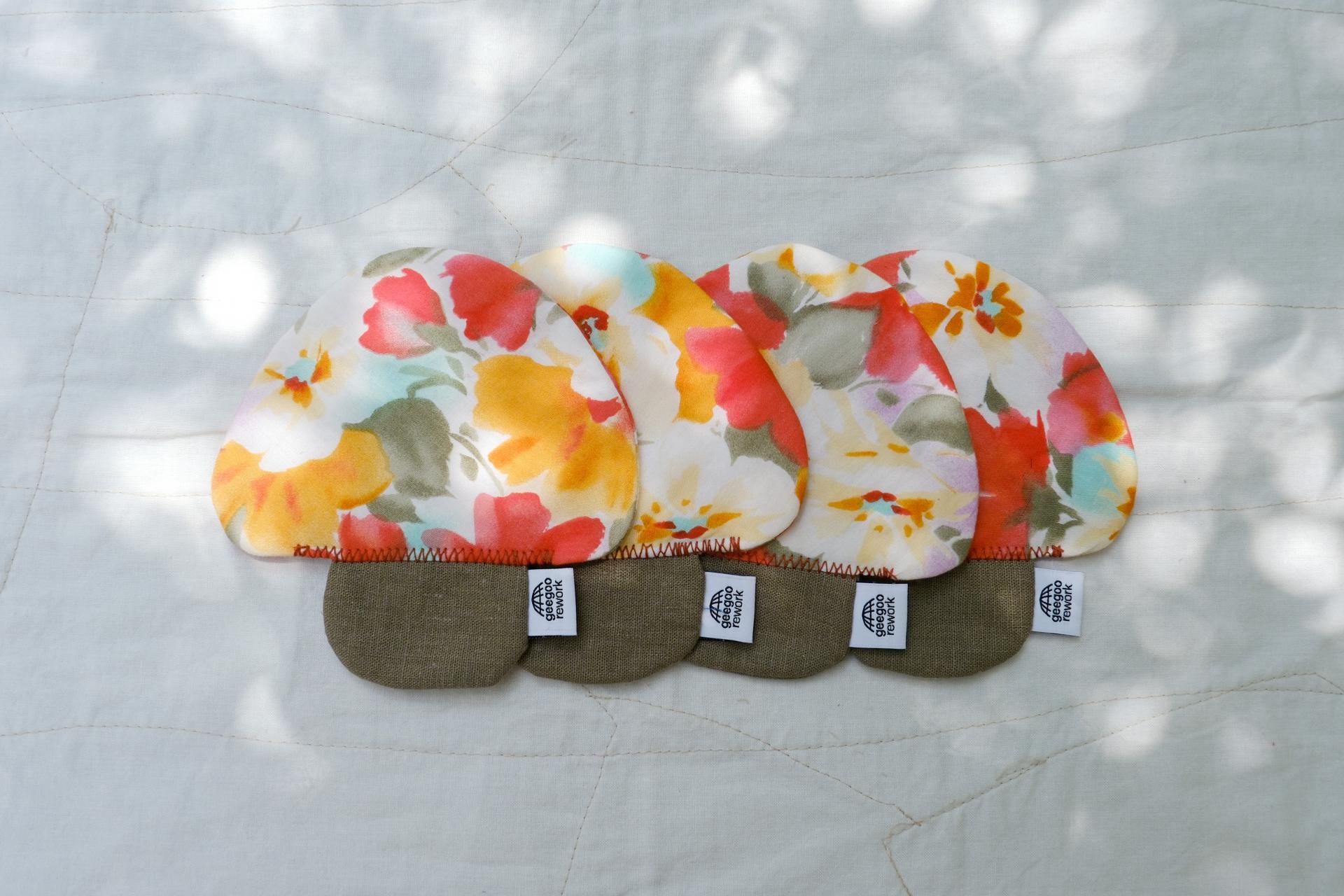 mushroom fabric coaster / cosmos