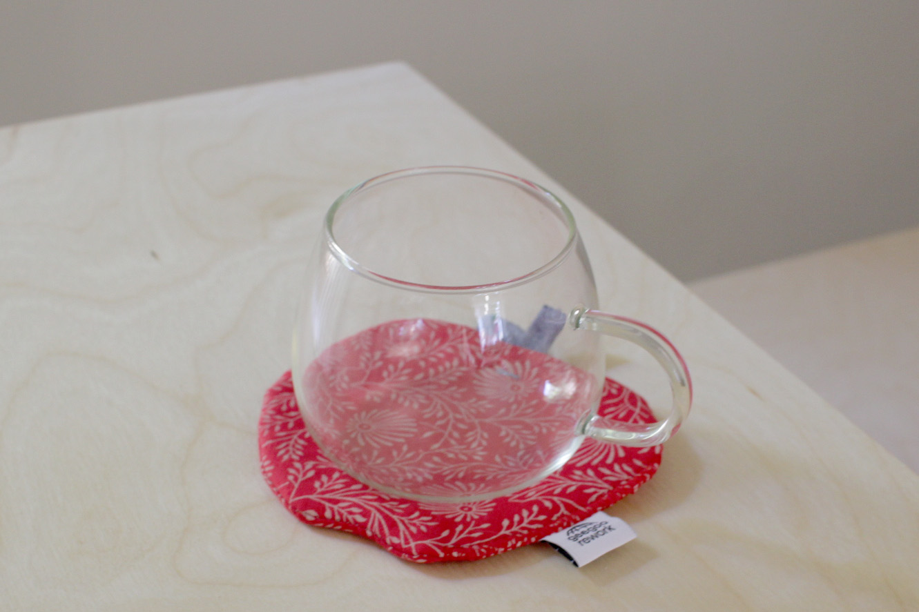 flower apple coaster