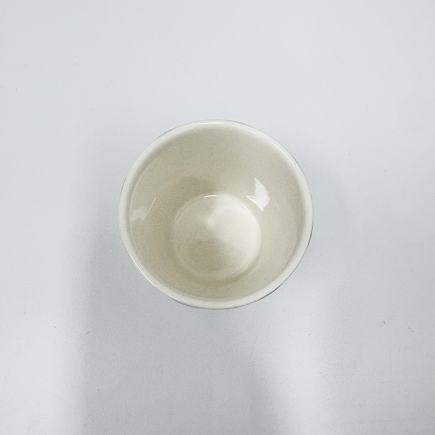배색 스트라이프 도자기 컵