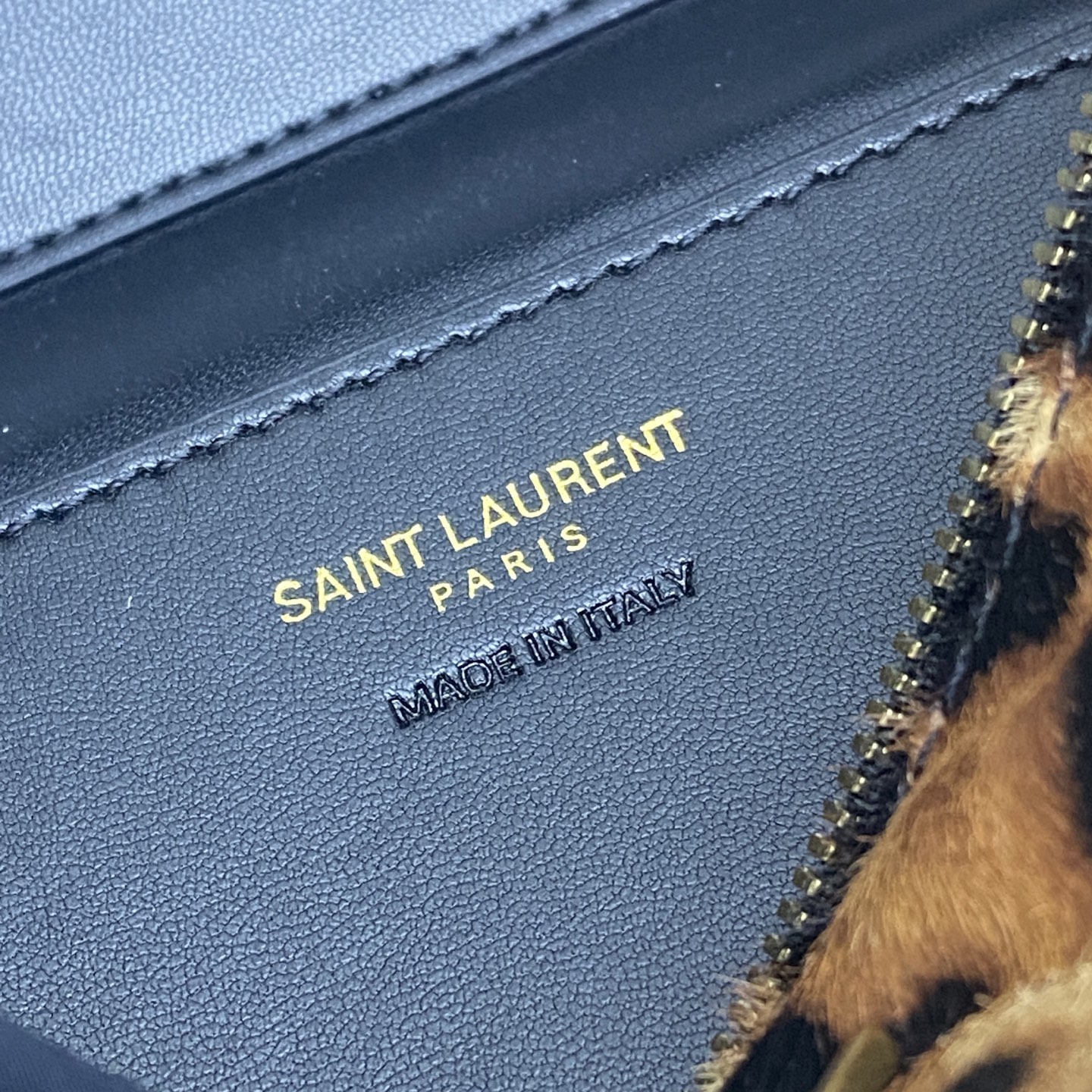 YSL 생로랑 가비(Gaby) 레오파드 화장품 케이스 파우치 백 가방
