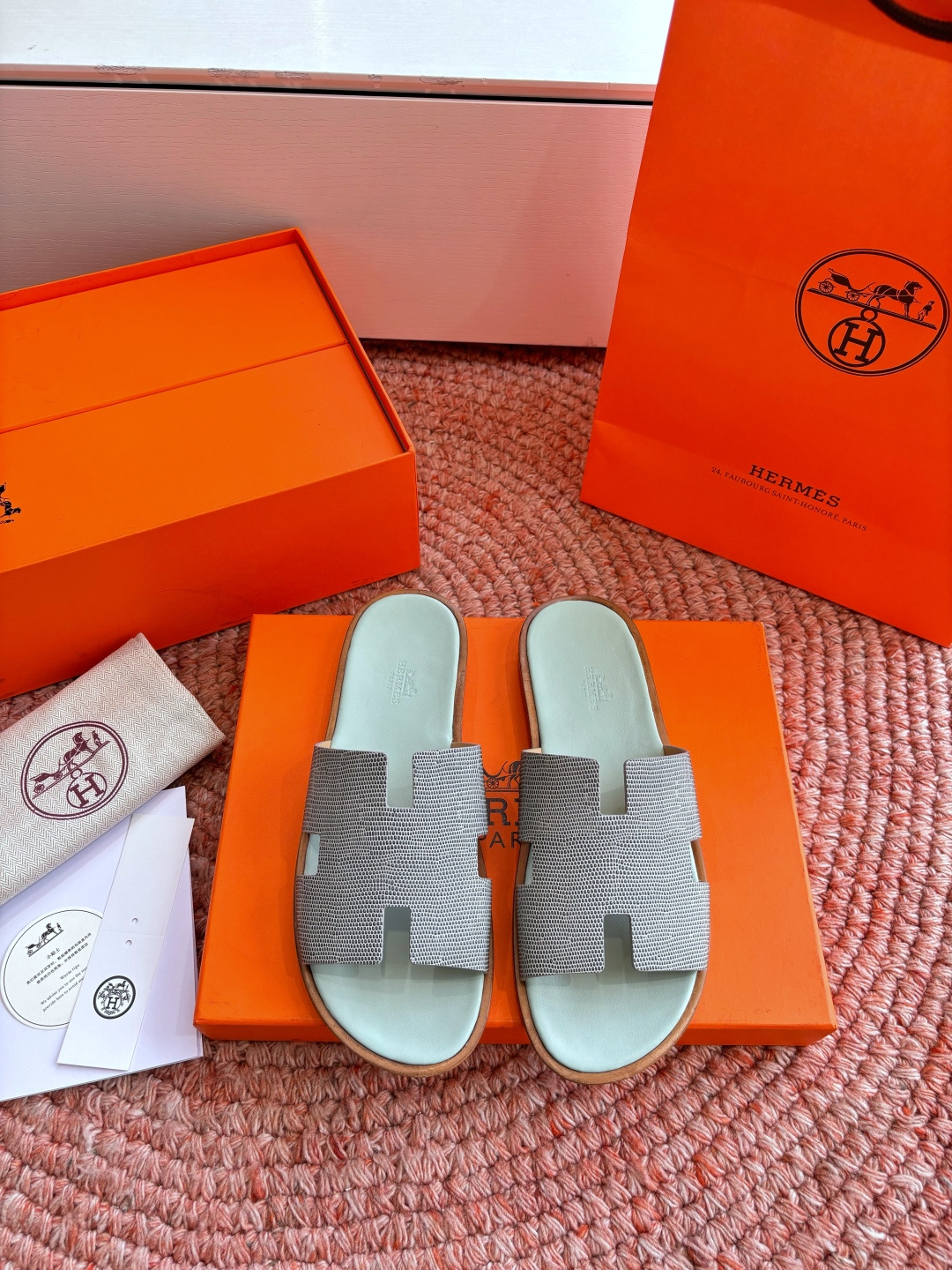 에르메스(HERMES) H 스트랩 슬리퍼 샌들 신발